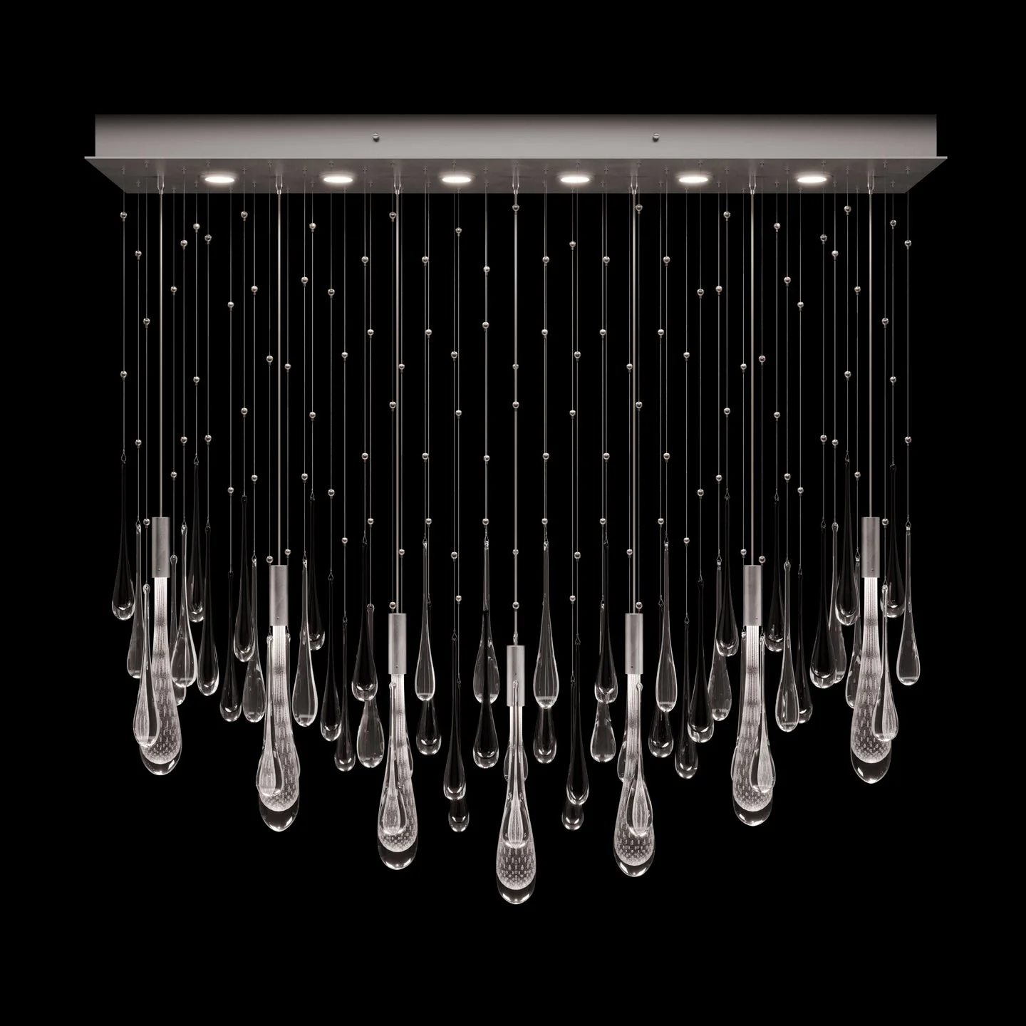 Fine Art Rain 51"W Rectangular Pendant - Image 3