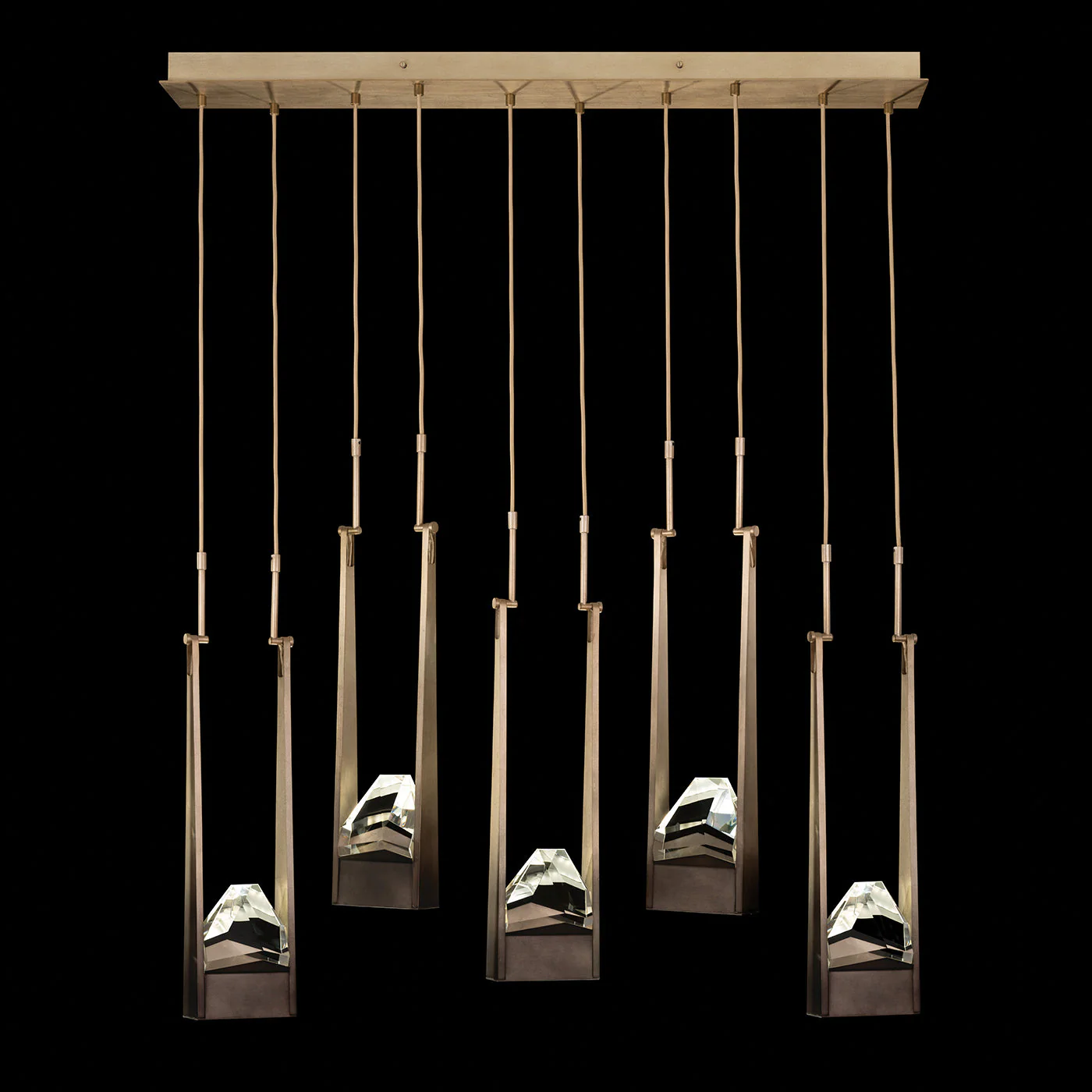 Fine Art Strata 50" Five Drop Linear Pendant - Image 4