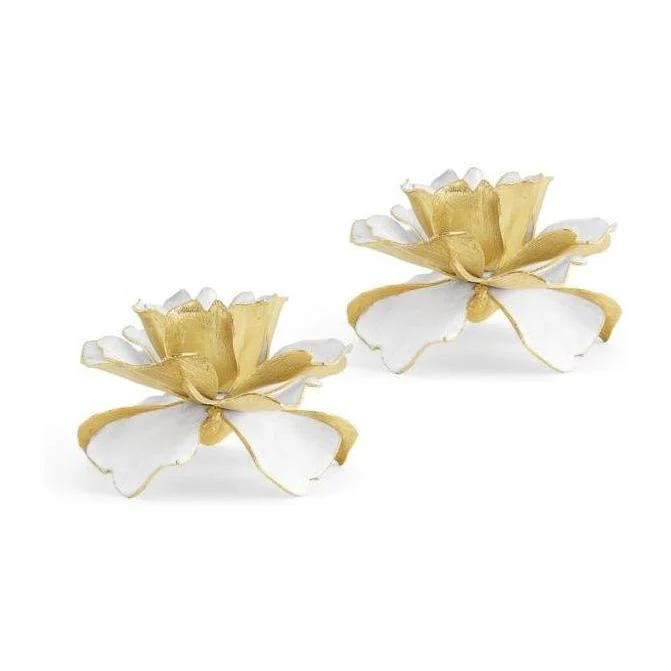 Michael Aram Gardenia Candleholders S/2 - Image 4