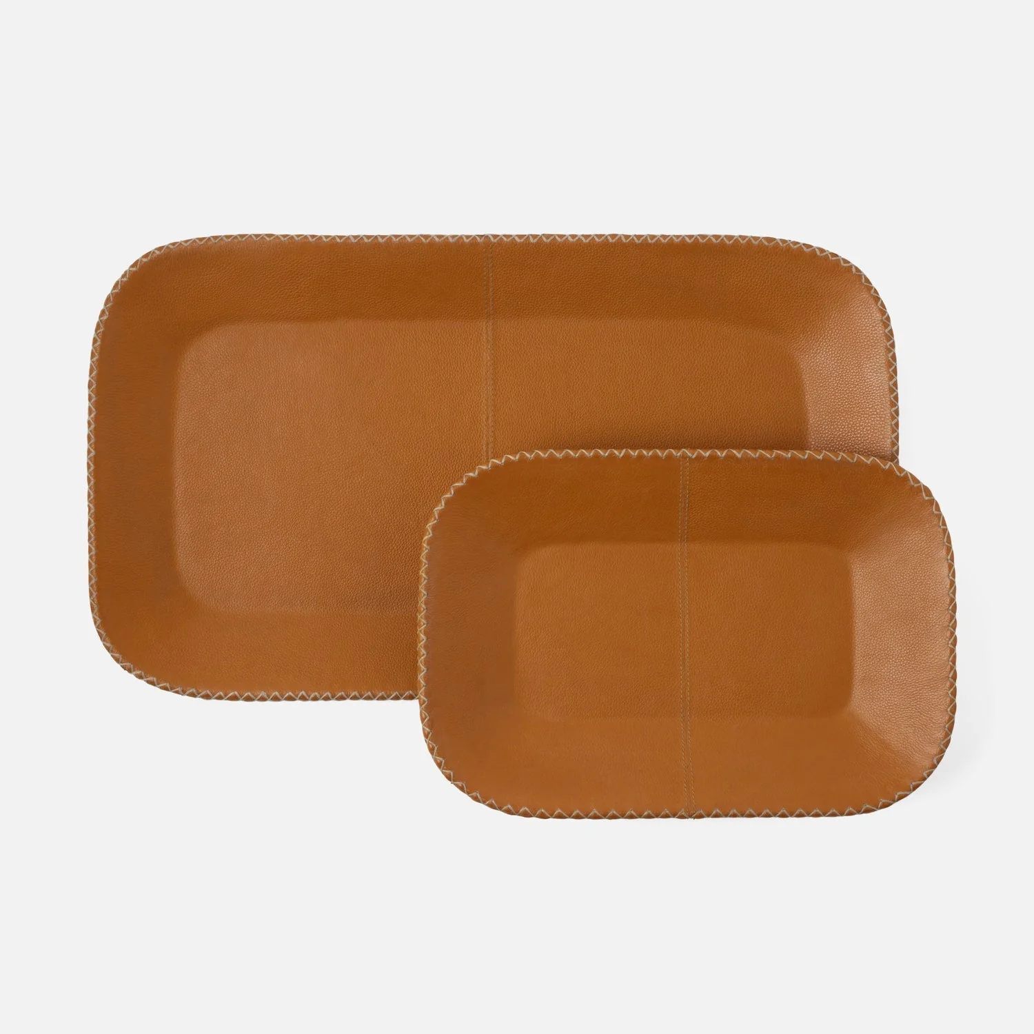 Georgia Leather Tray - Set of 2 - Image 4
