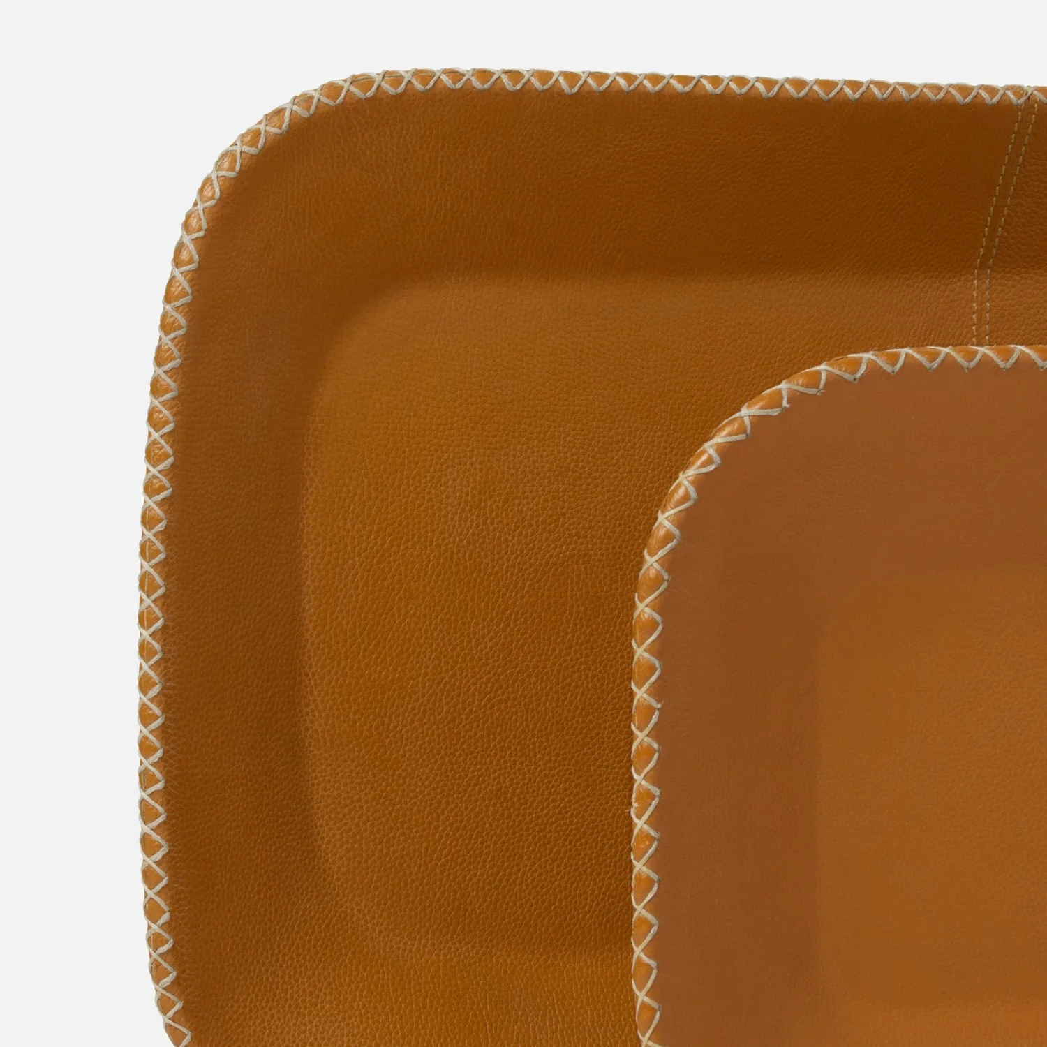 Georgia Leather Tray - Set of 2 - Image 6