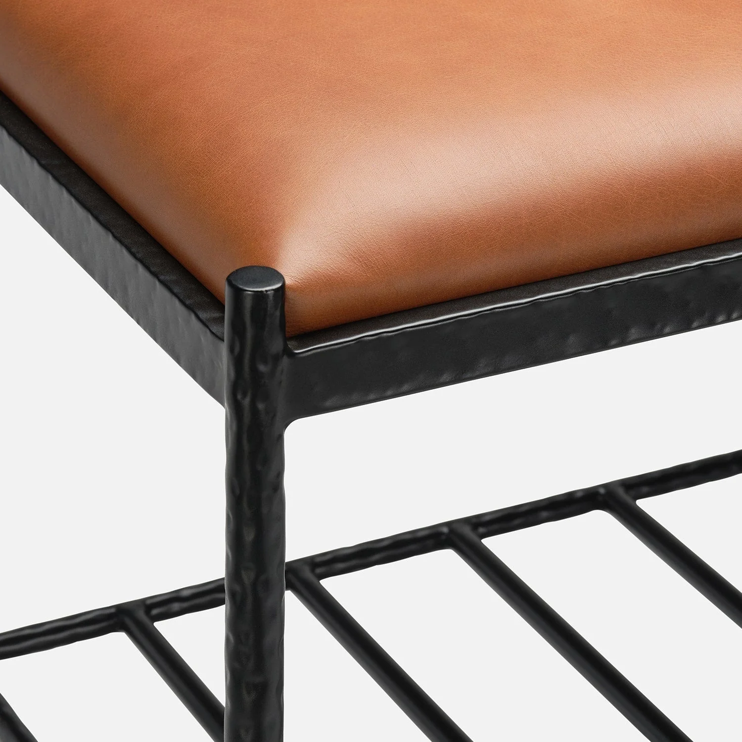 Giorgio Textured Leather Bench - Image 7