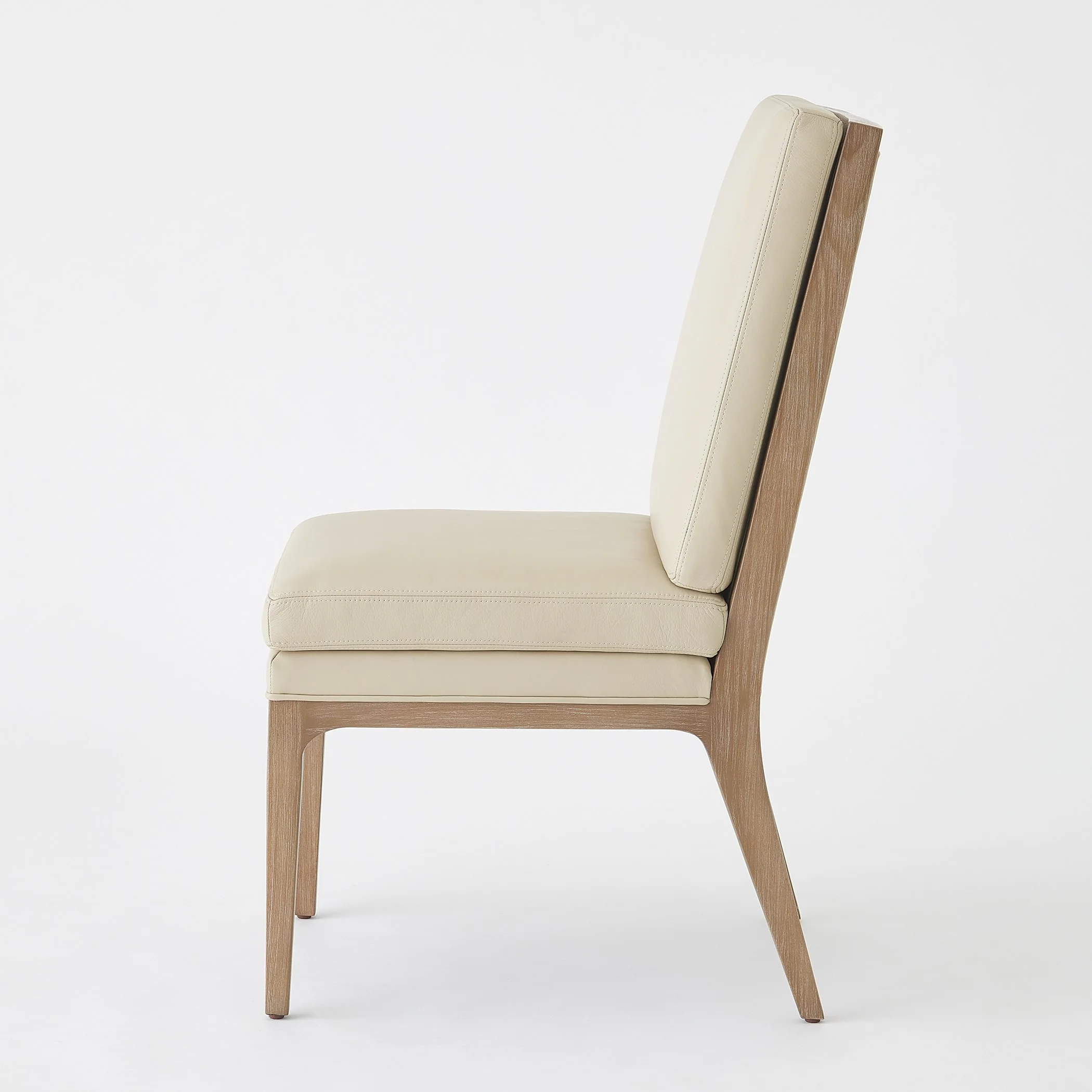 Global Views Abbott Dining Chair-Taupe Leather - Image 3