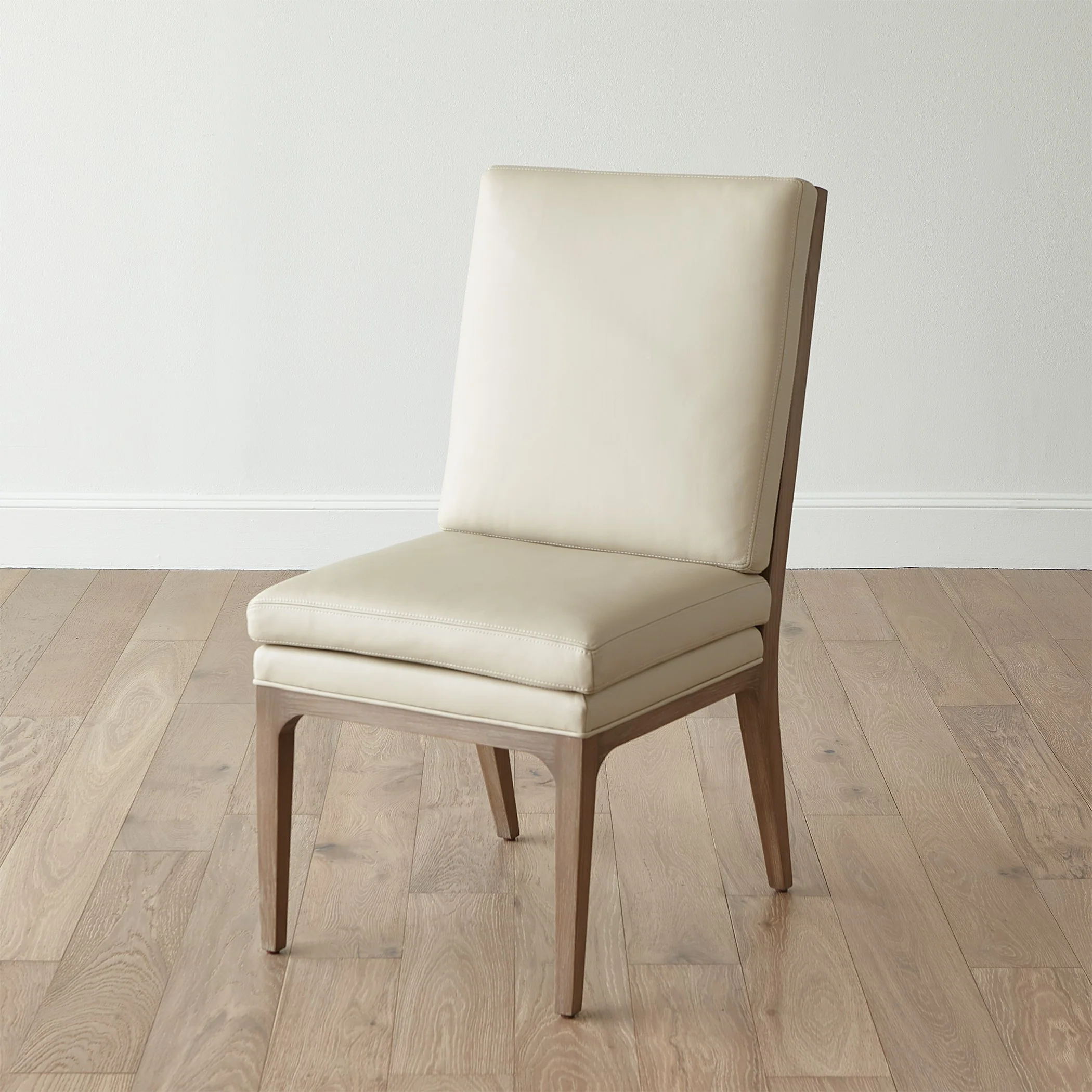 Global Views Abbott Dining Chair-Taupe Leather - Image 5