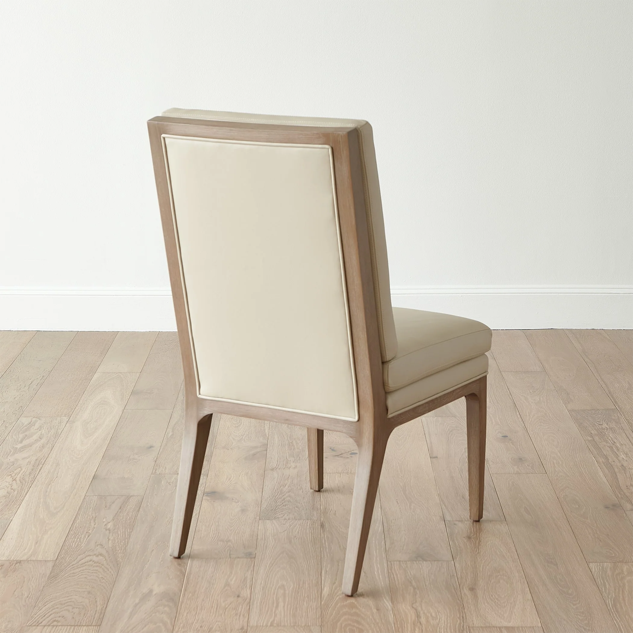 Global Views Abbott Dining Chair-Taupe Leather - Image 6