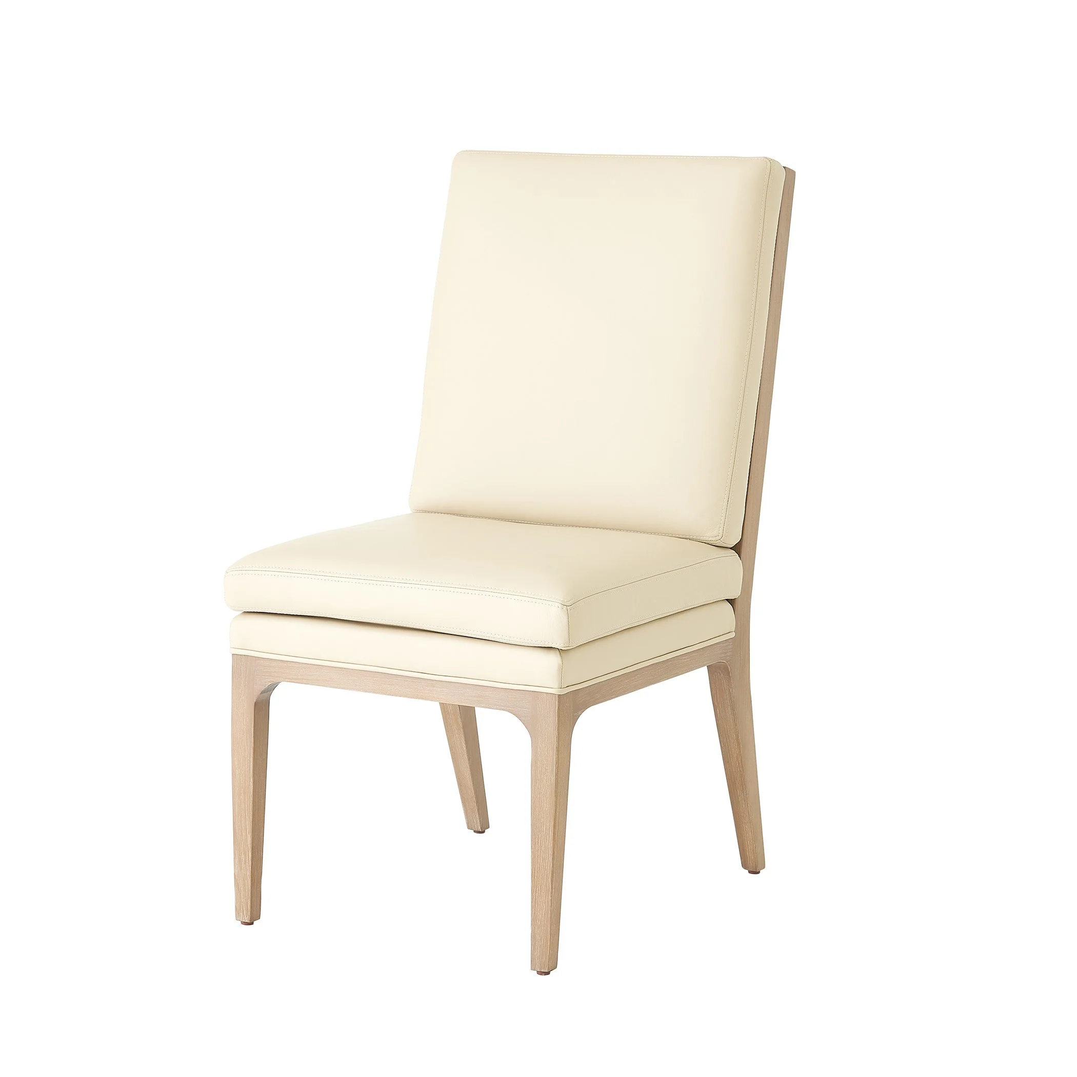 Global Views Abbott Dining Chair-Taupe Leather - Image 9