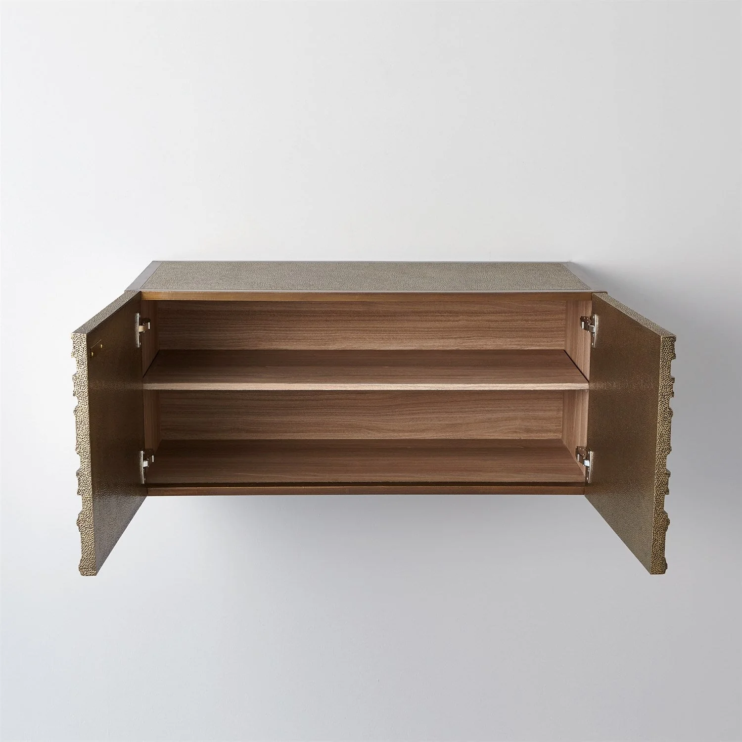 Global Views Abstract Block Cabinet with Floating Shelf - Brass - Image 14