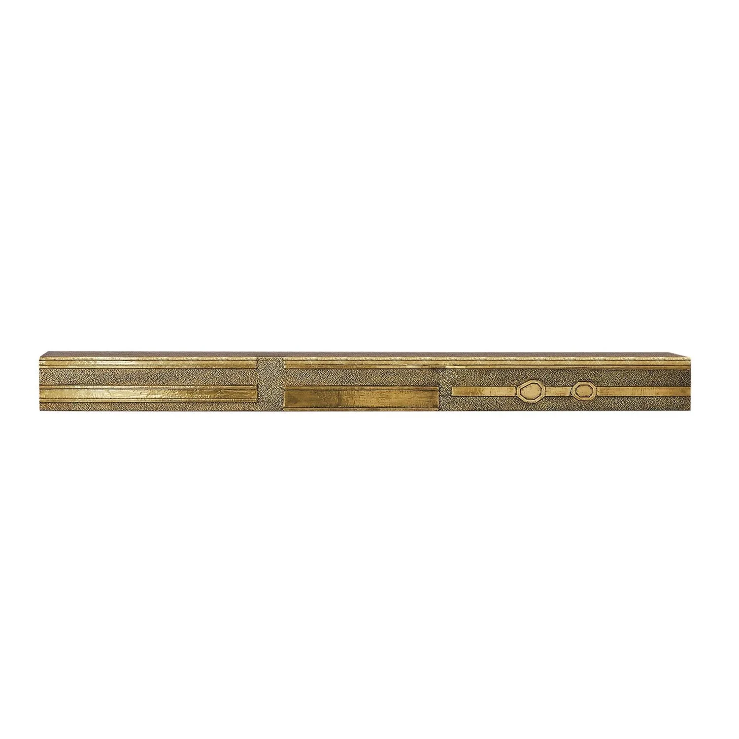 Global Views Abstract Block Cabinet with Floating Shelf - Brass - Image 20