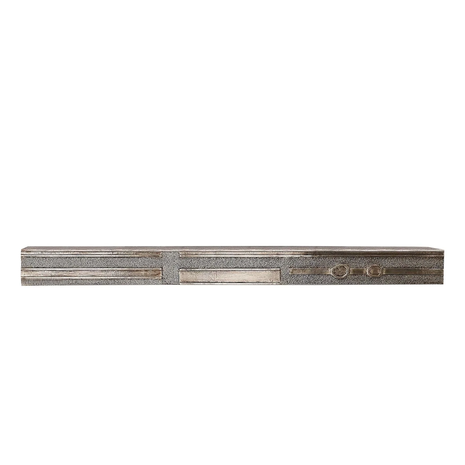 Global Views Abstract Block Cabinet with Floating Shelf - Silver - Image 18