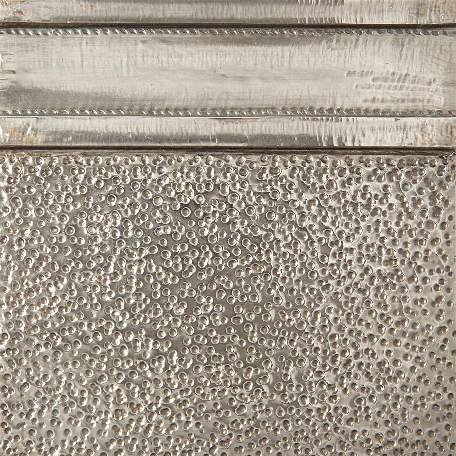 Global Views Abstract Block Cabinet with Floating Shelf - Silver - Image 5