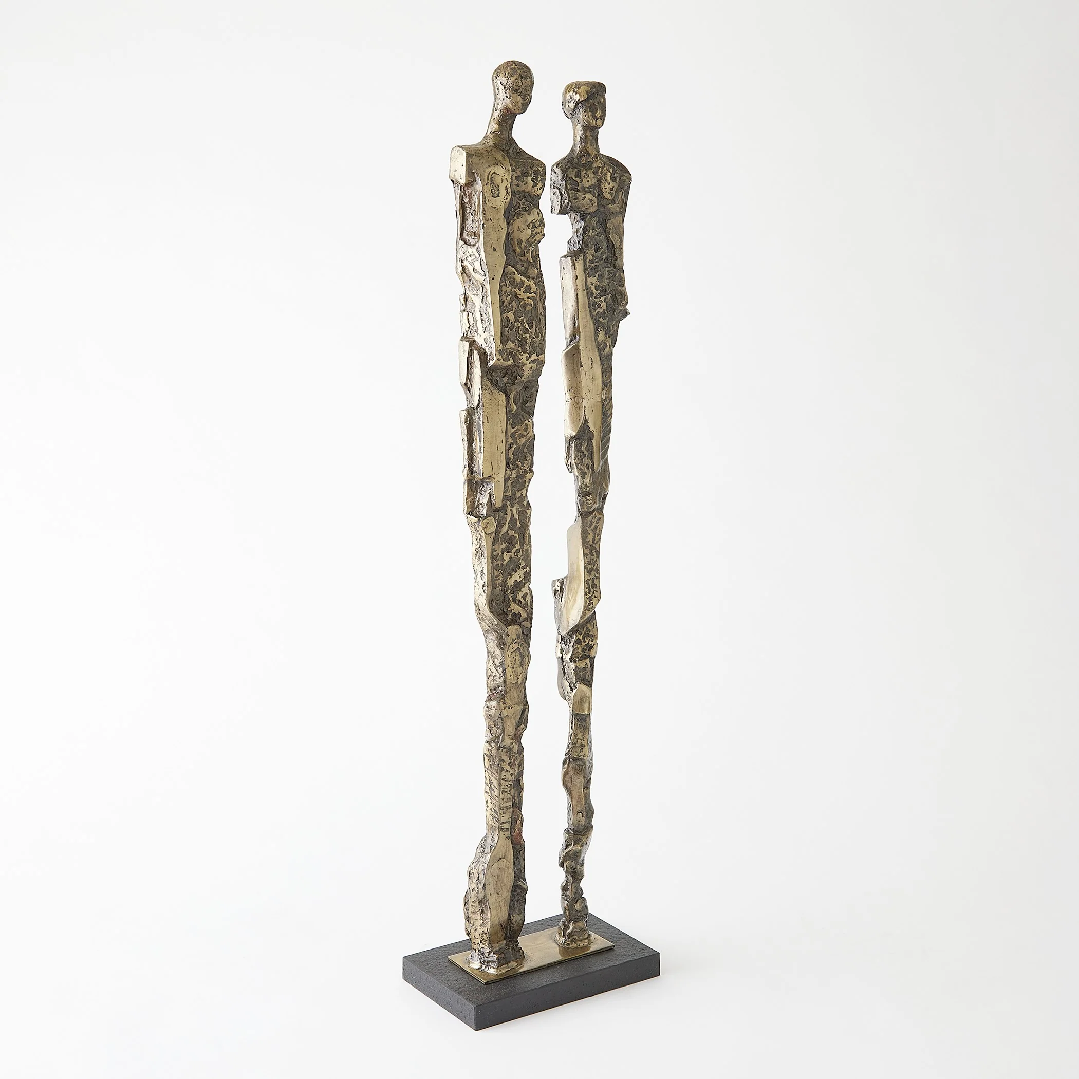 Global Views Abstract Couple Sculpture-Brass - Image 2