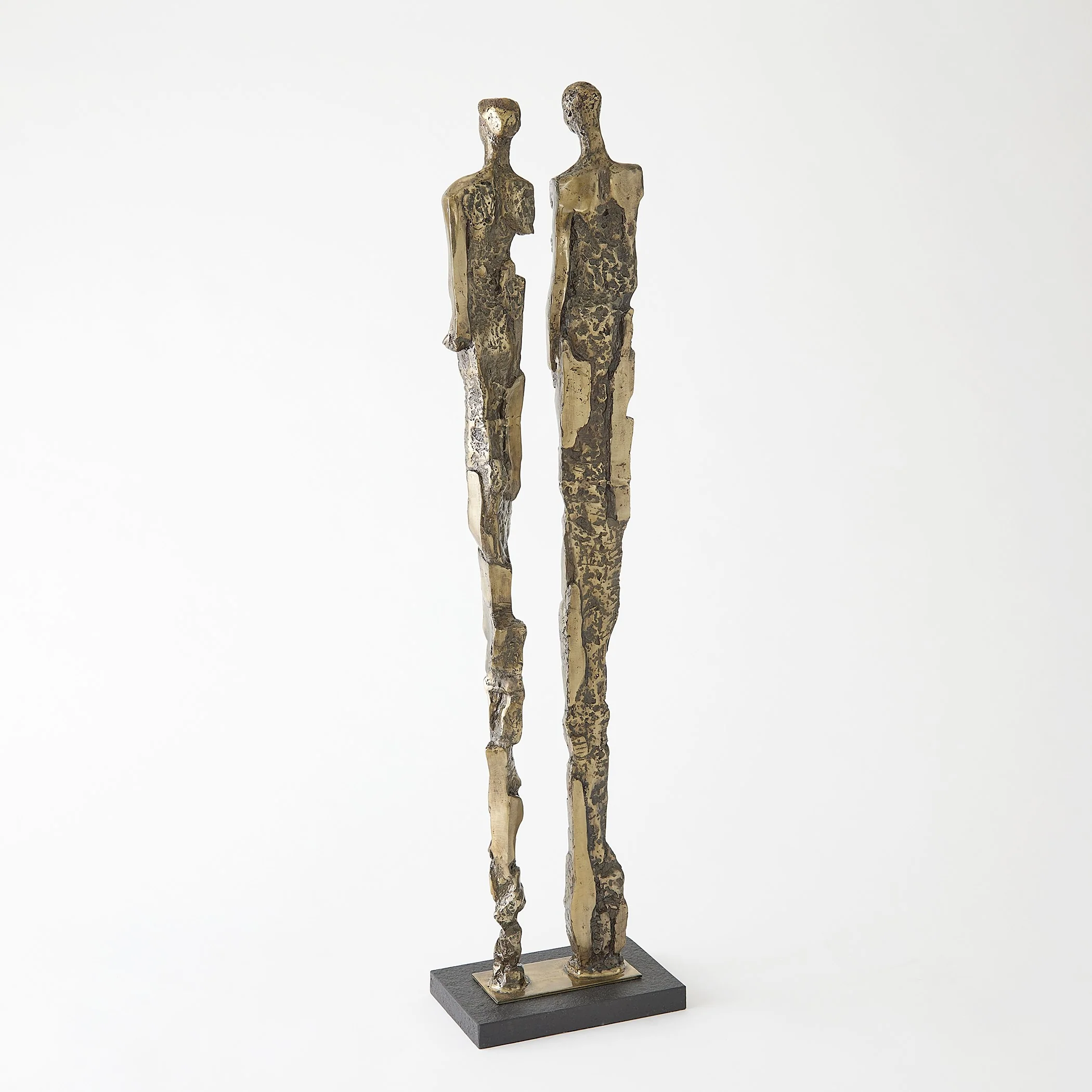 Global Views Abstract Couple Sculpture-Brass - Image 3