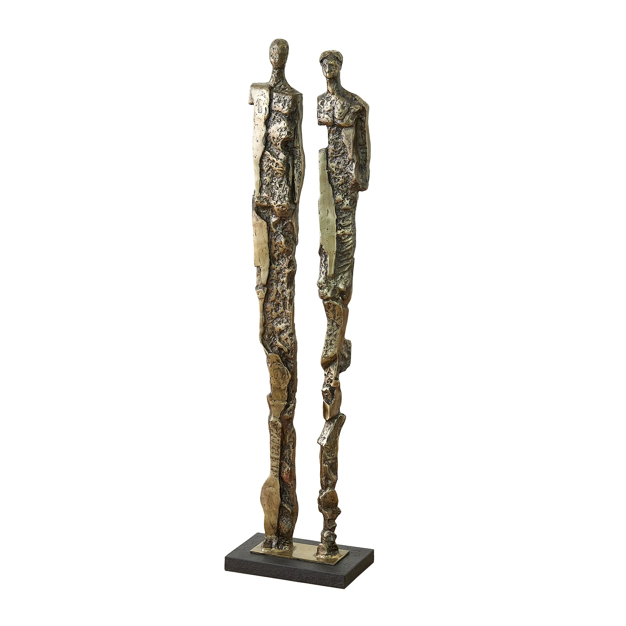 Global Views Abstract Couple Sculpture-Brass - Image 7