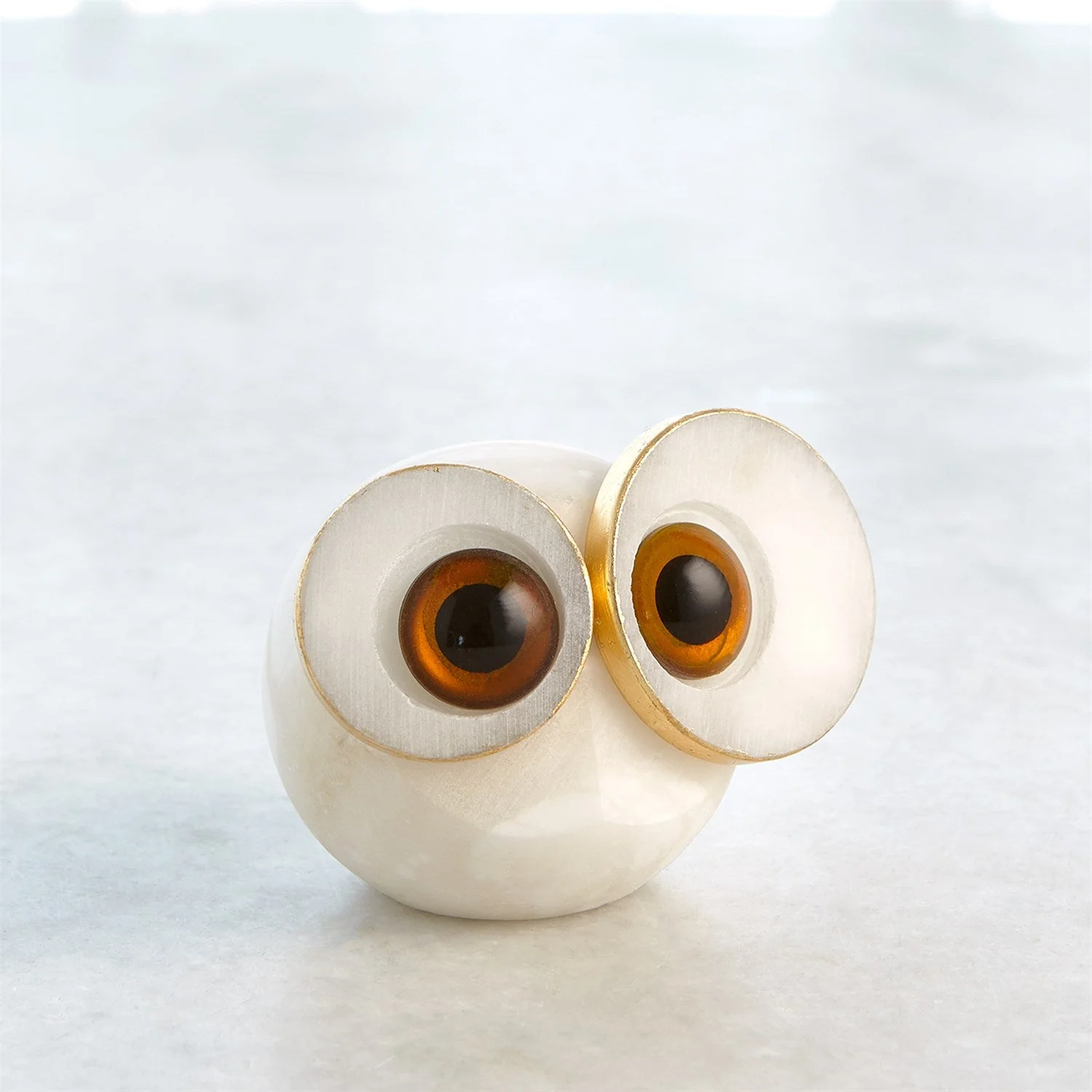 Global Views Alabaster Big Eyed Owl - Image 11