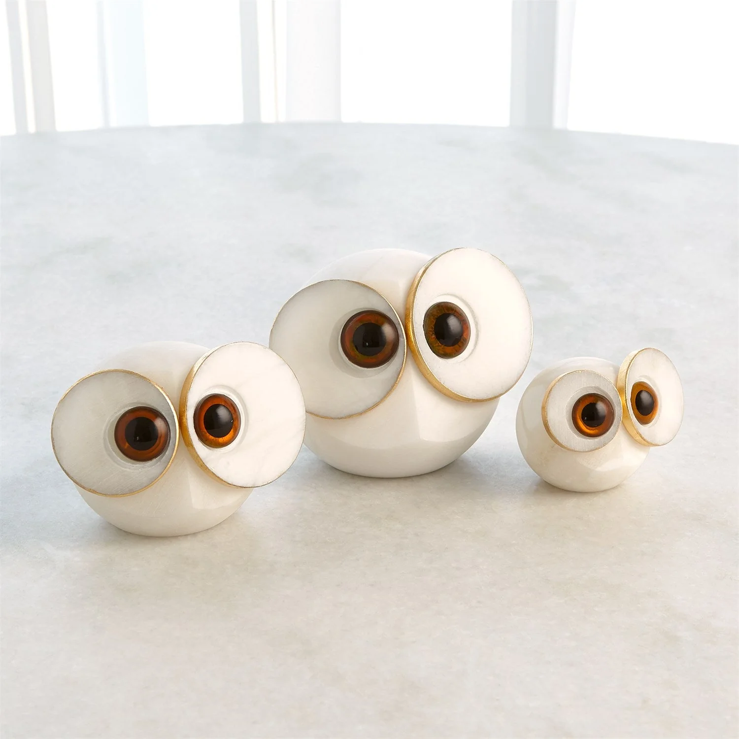 Global Views Alabaster Big Eyed Owl - Image 8