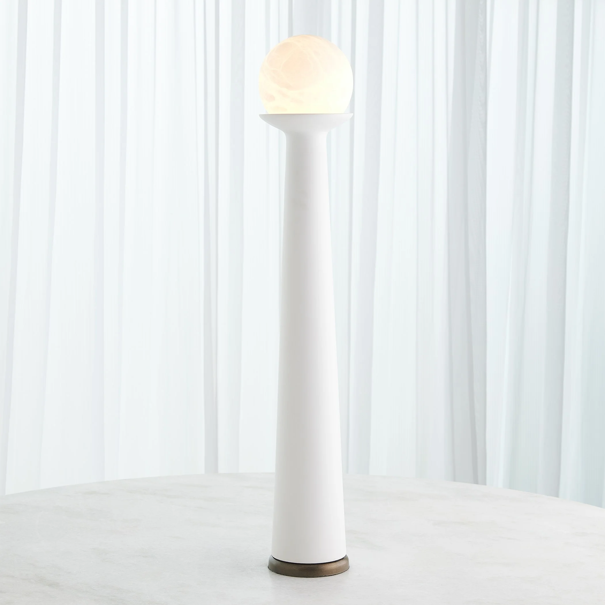 Global Views Alabaster Bulb Tower Lamp - Image 3