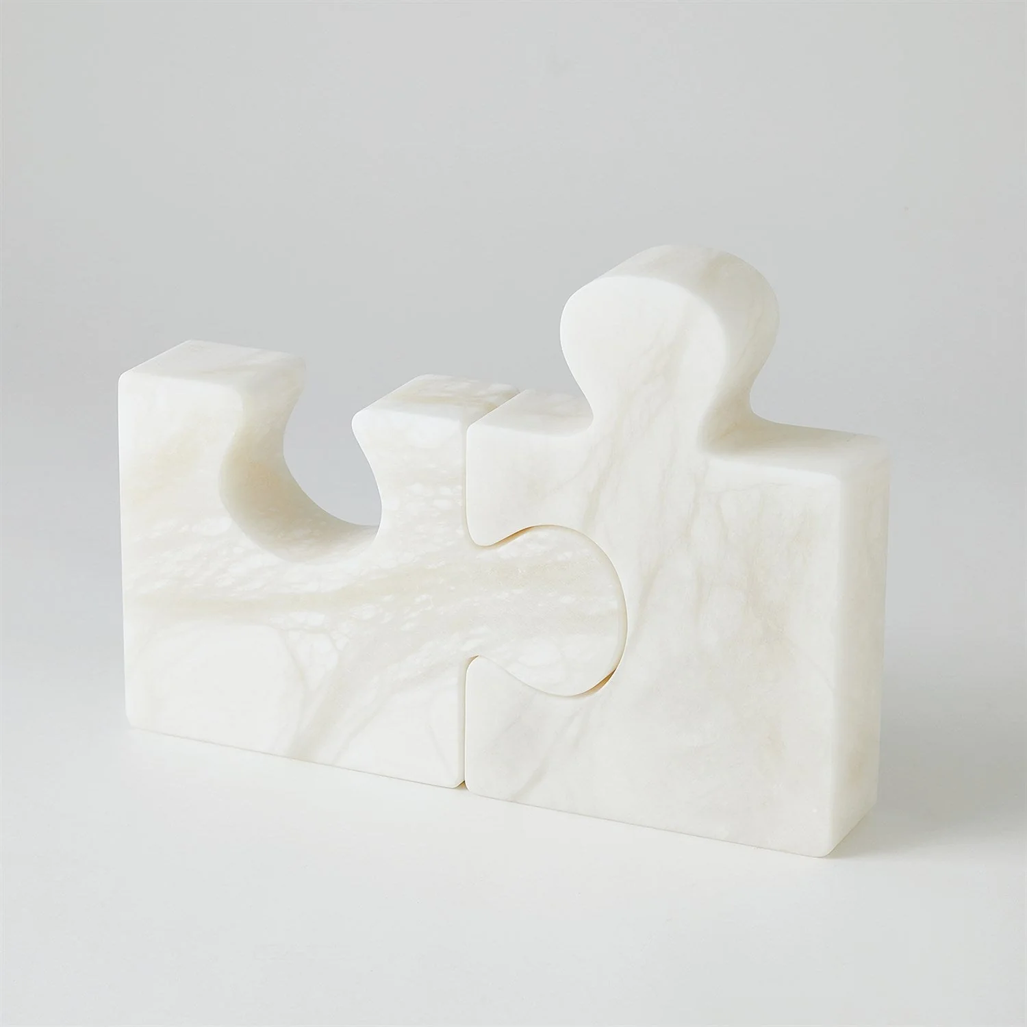 Global Views Alabaster Jigsaw Bookends - Set of 2 - Image 5
