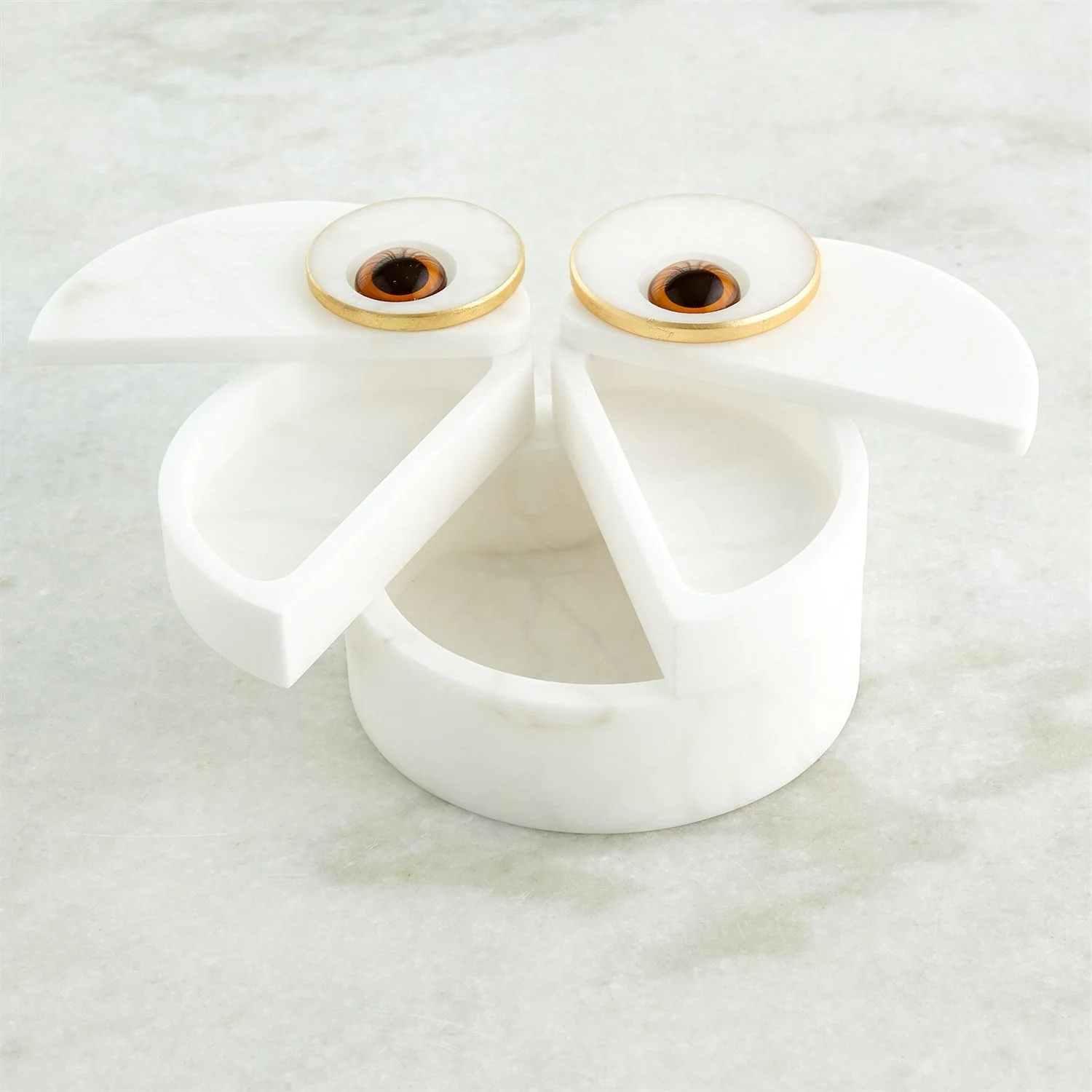 Global Views Alabaster Owl Box - Image 4