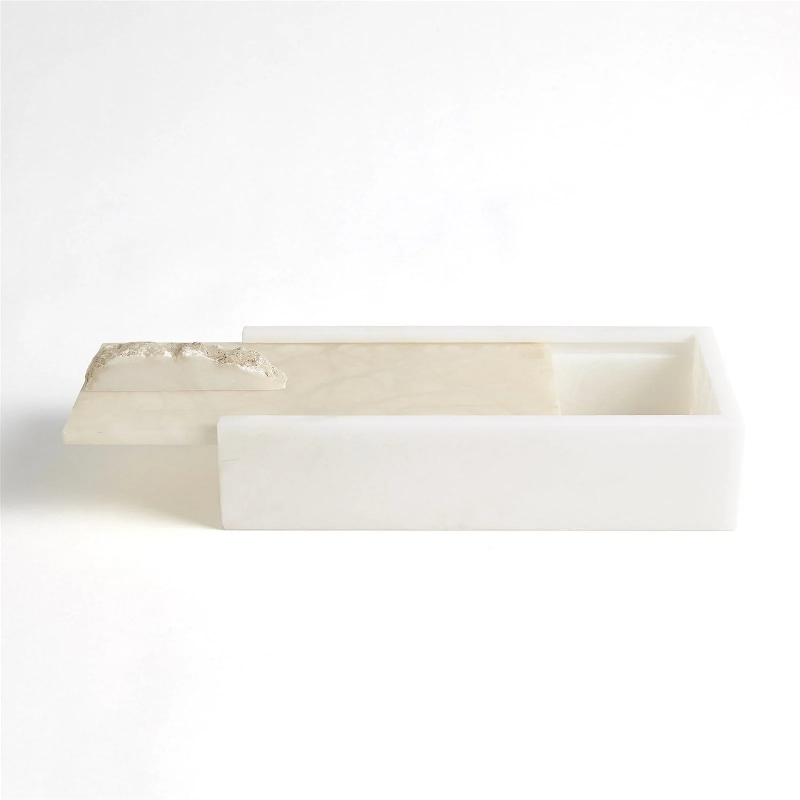 Global Views Alabaster Rectangle Box w/Rock Finial - Image 4