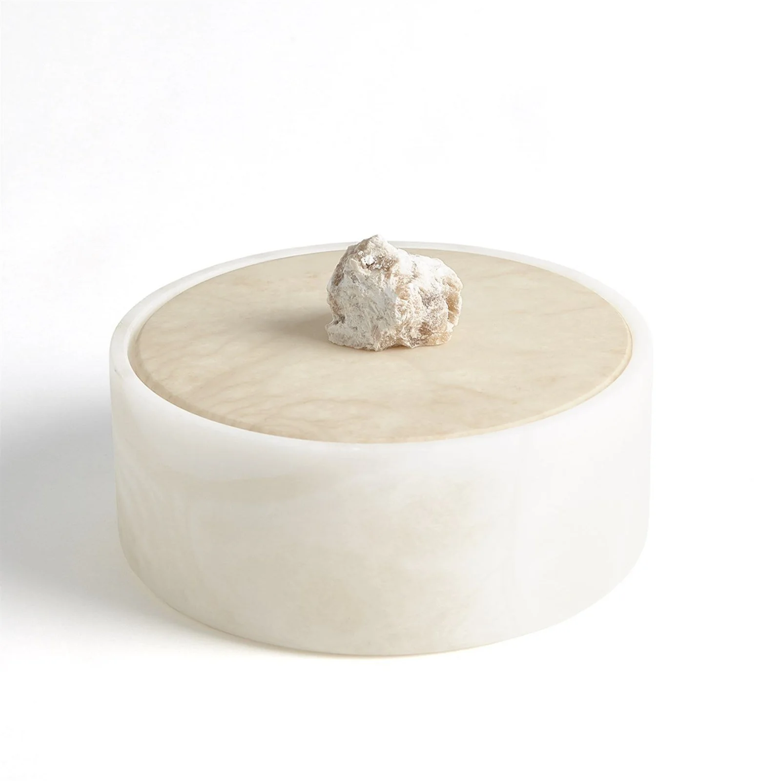 Global Views Alabaster Round Box w/Rock Finial - Image 2