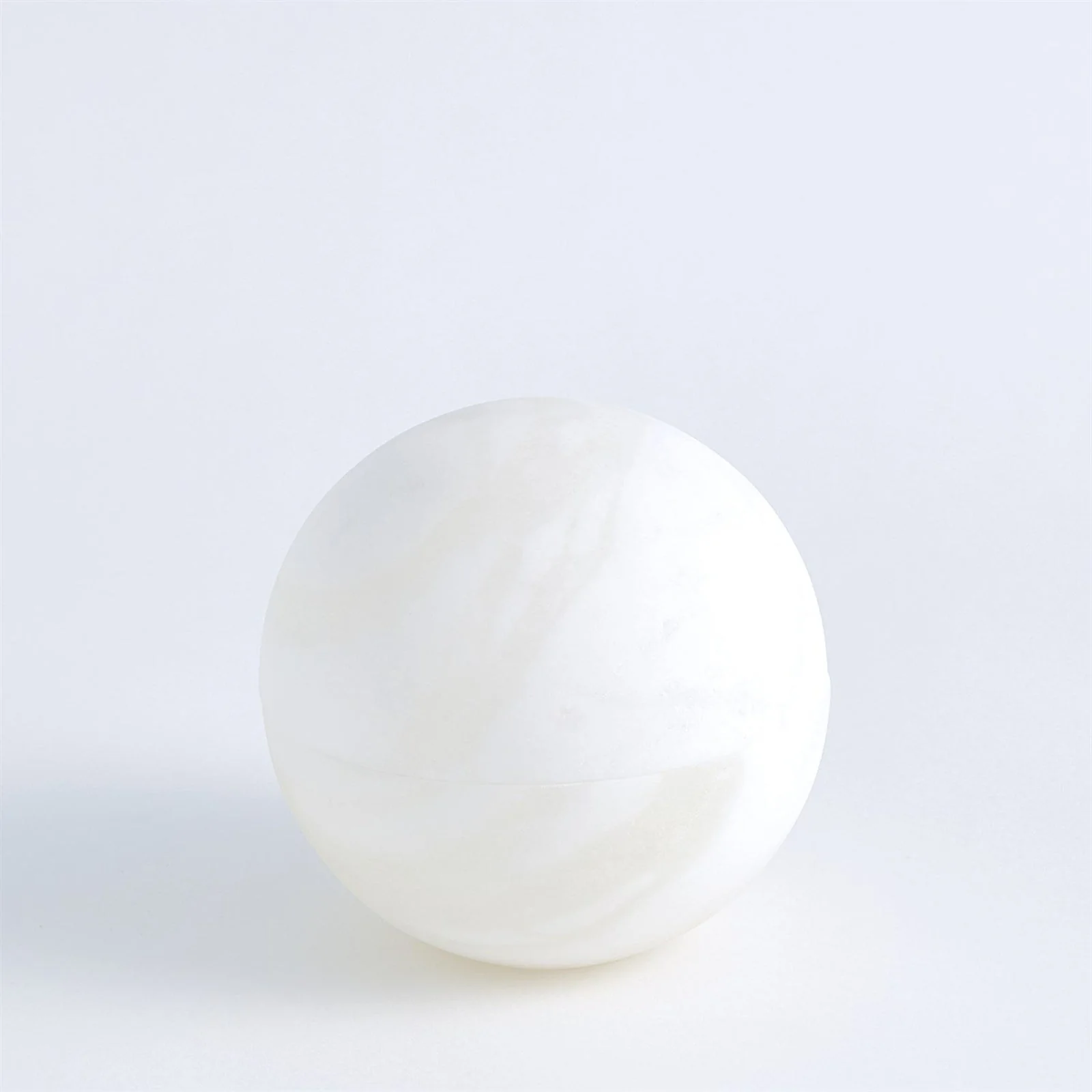 Global Views Alabaster Sphere Box White - Image 6