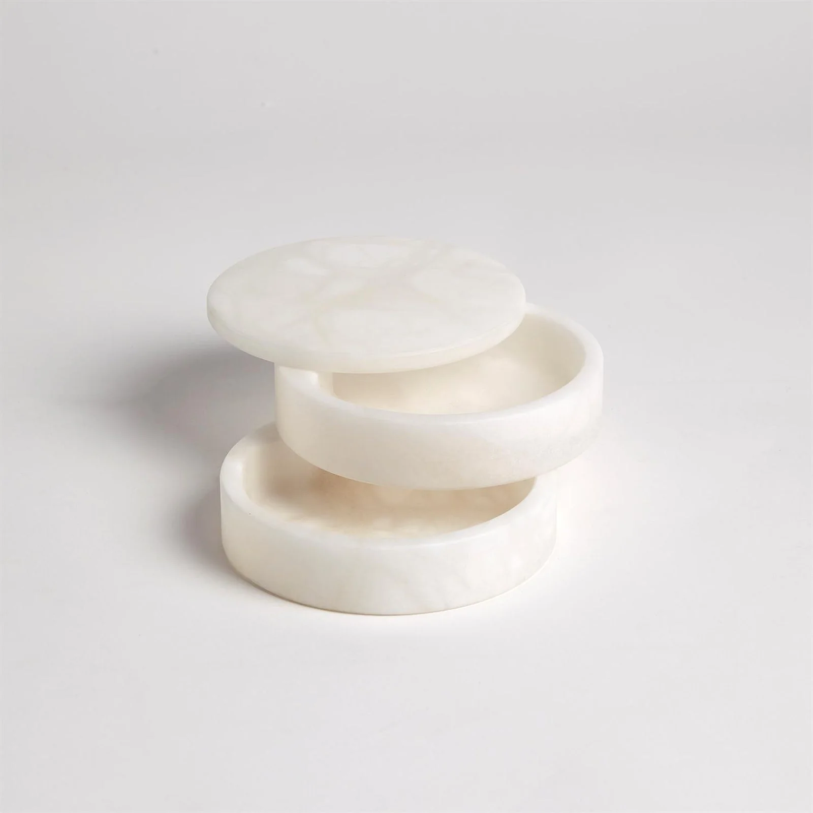 Global Views Alabaster Swivel Box - Image 15