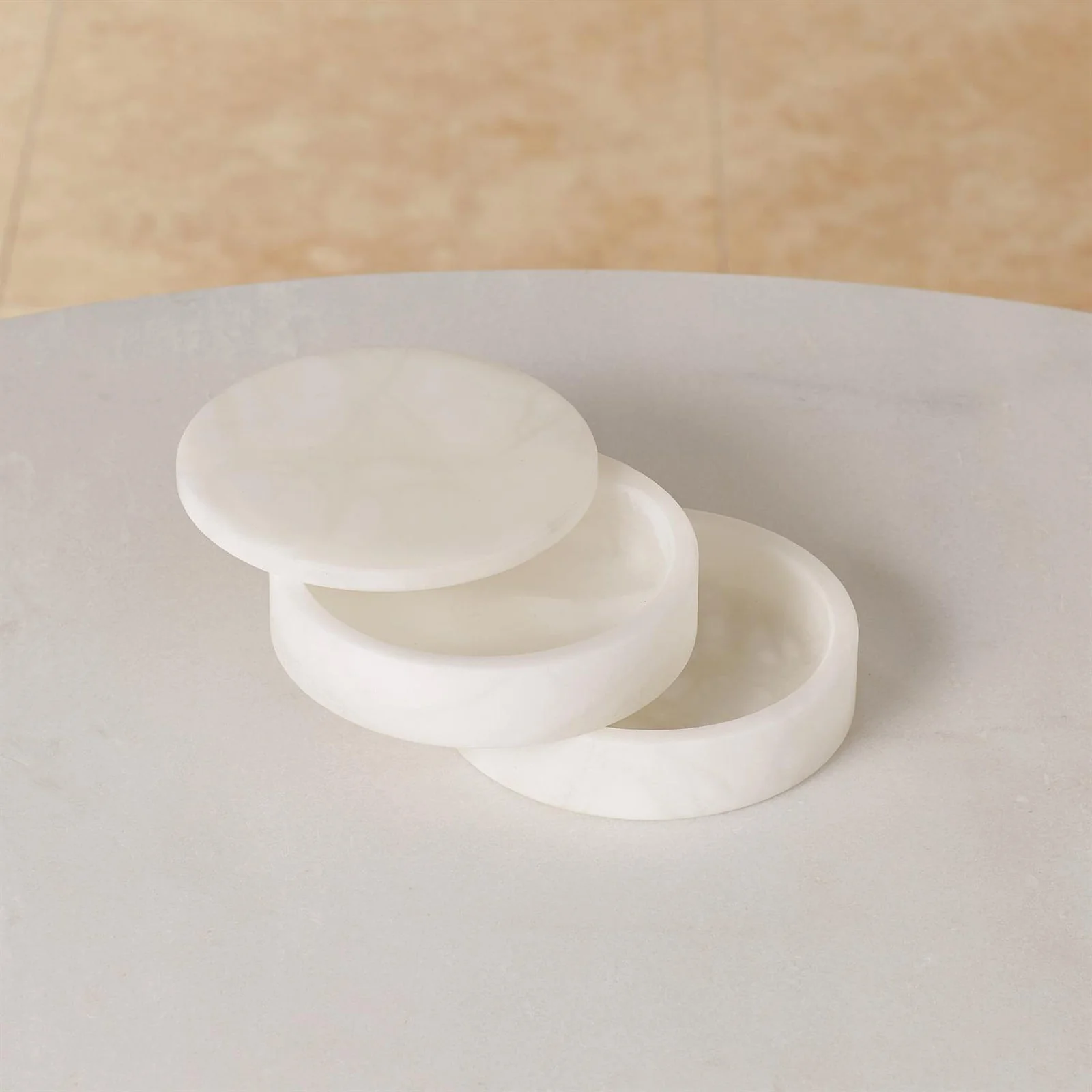 Global Views Alabaster Swivel Box - Image 16