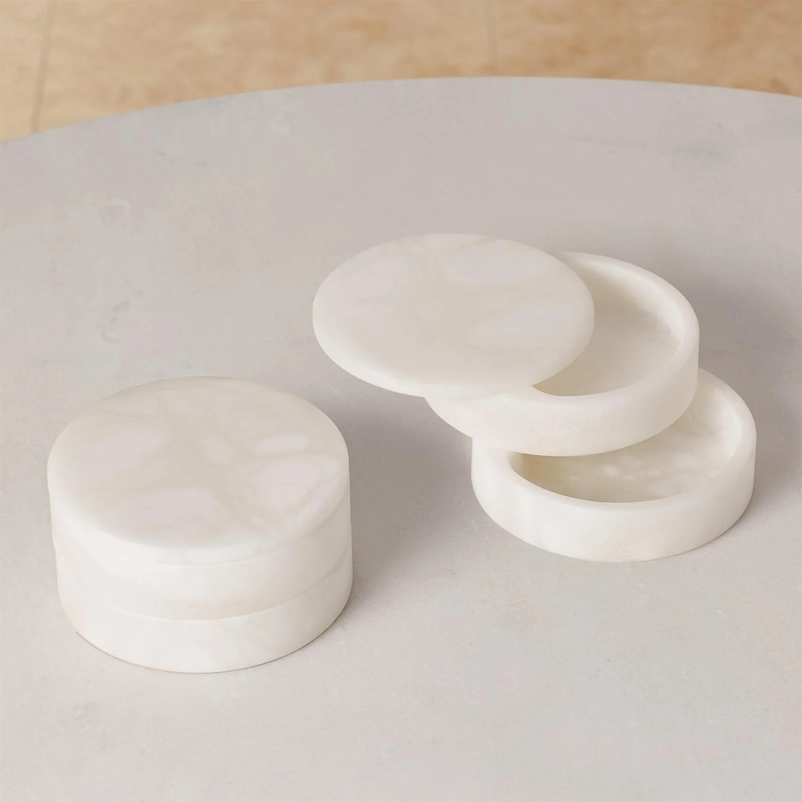 Global Views Alabaster Swivel Box - Image 17