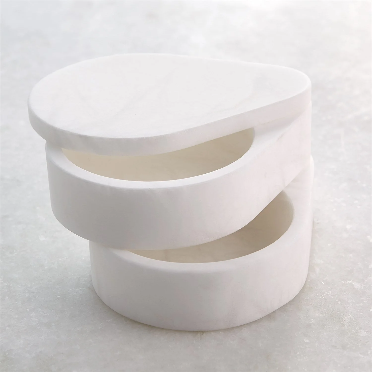 Global Views Alabaster Teardrop Double Box Swivel - Image 13