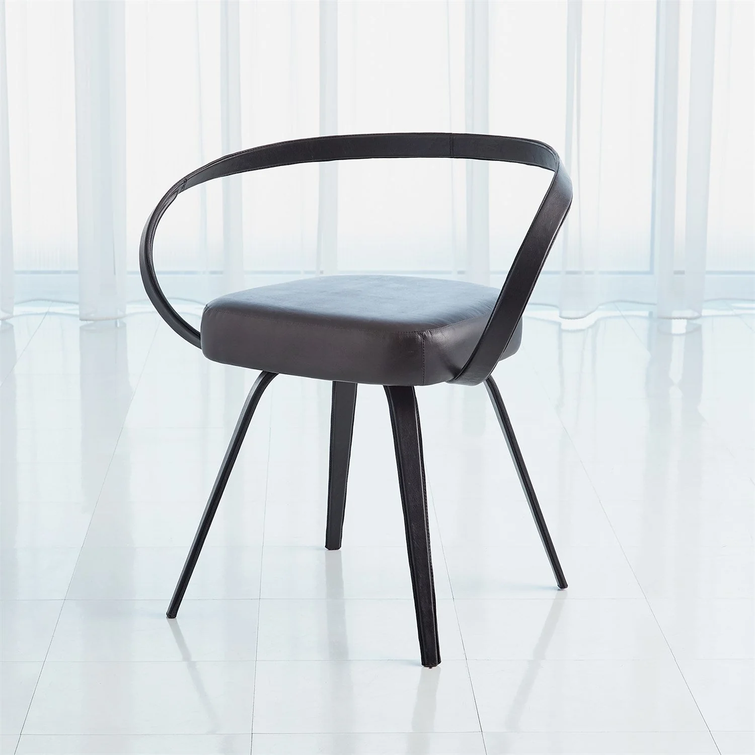 Global Views All Leather Chair - Image 8