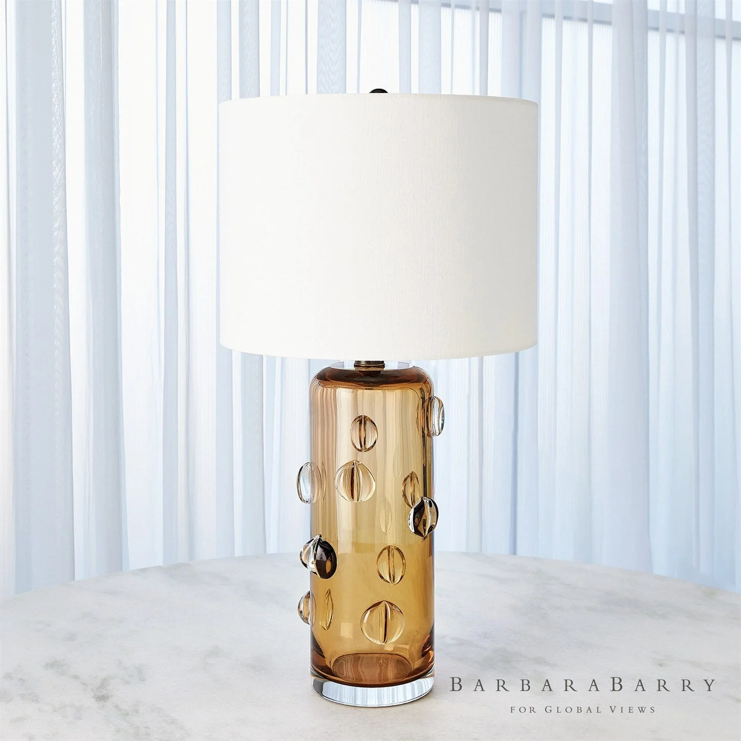 Global Views Amber Glass Lamp - Image 2