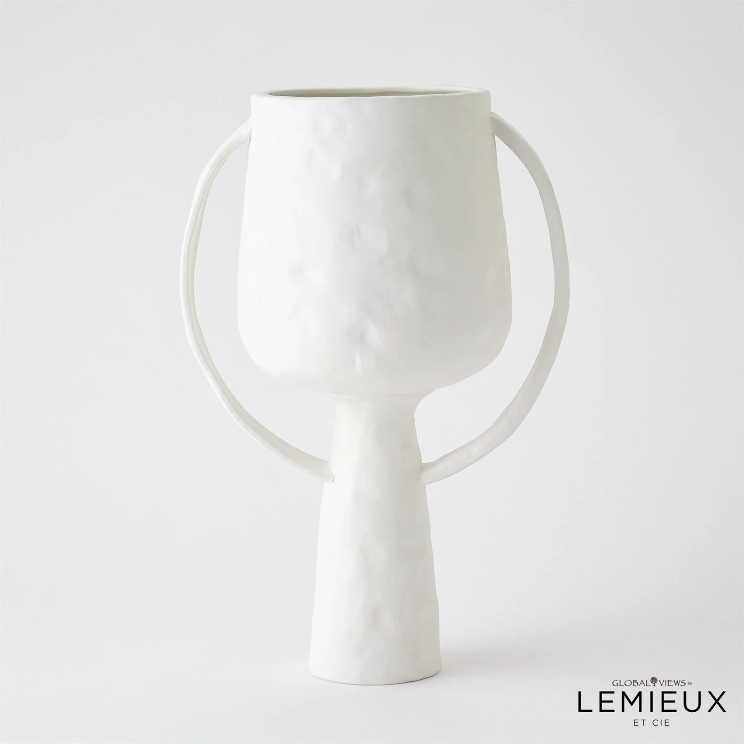 Global Views Aquitaine Vase - Matte White - Image 3
