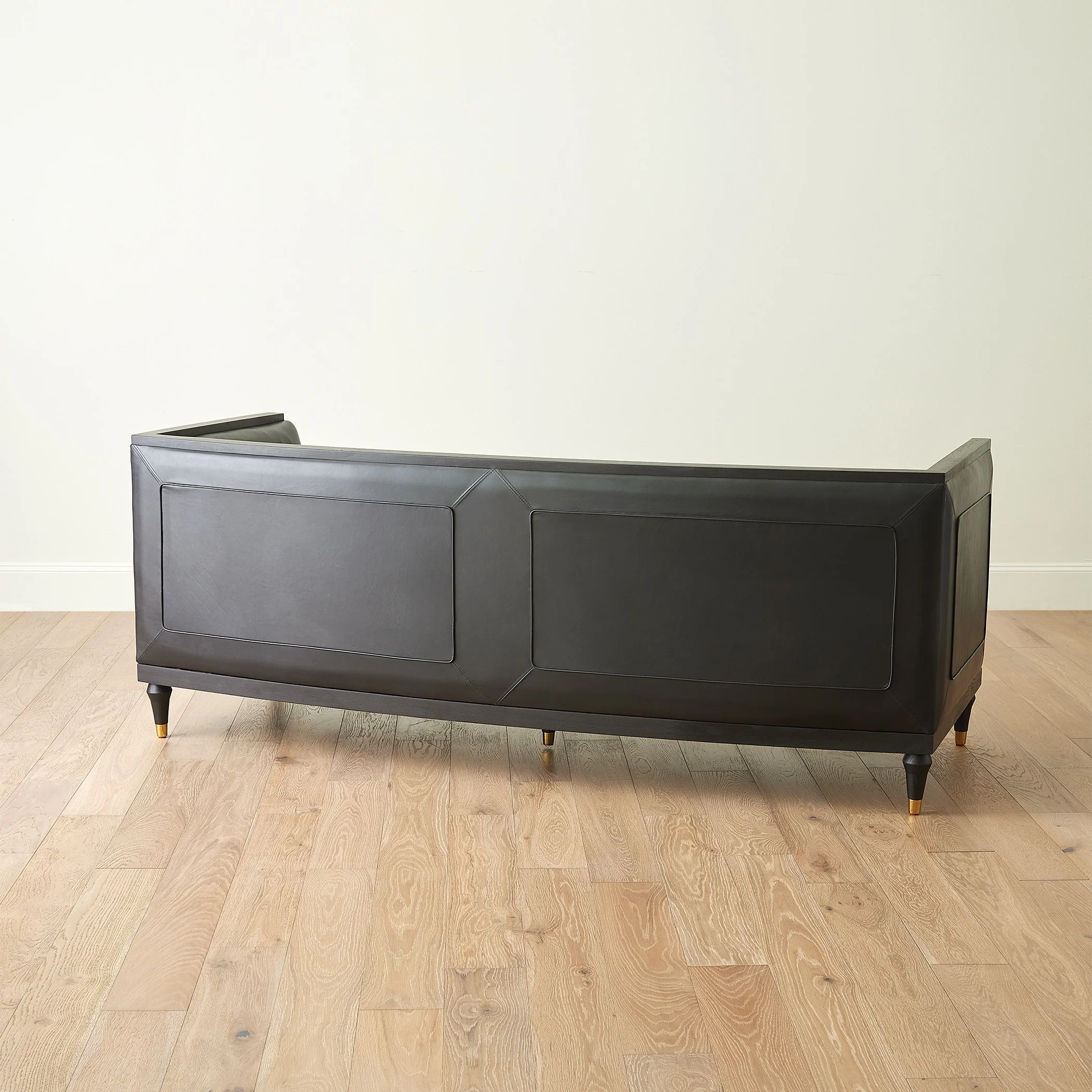 Global Views Arc Sofa-Black Leather - Image 6