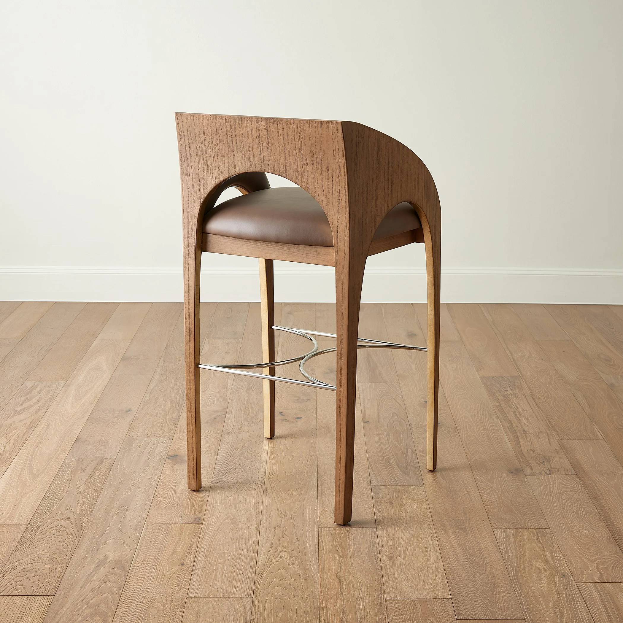 Global Views Arches Bar Stool-Nutmeg/Champagne - Image 4