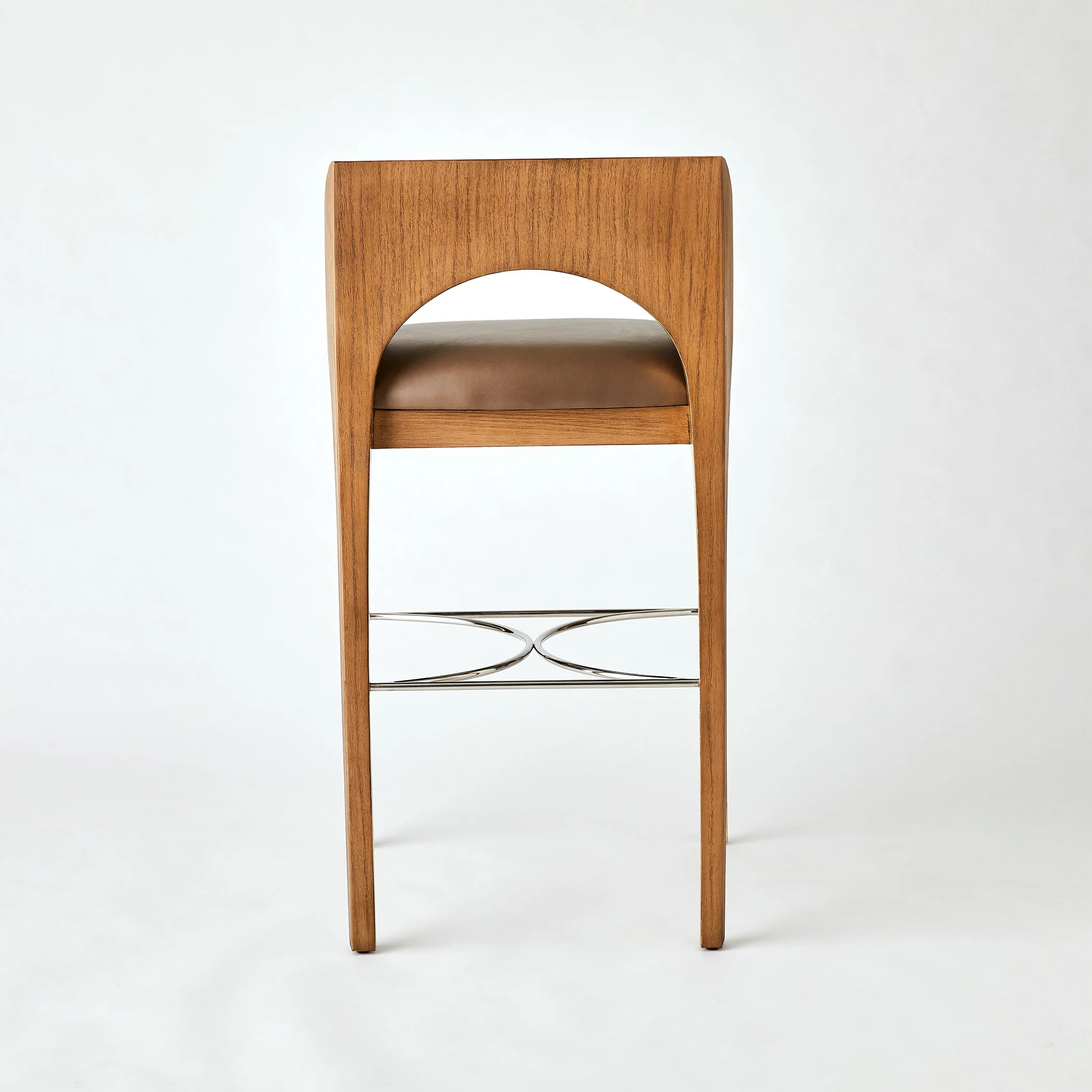 Global Views Arches Bar Stool-Nutmeg/Champagne - Image 6