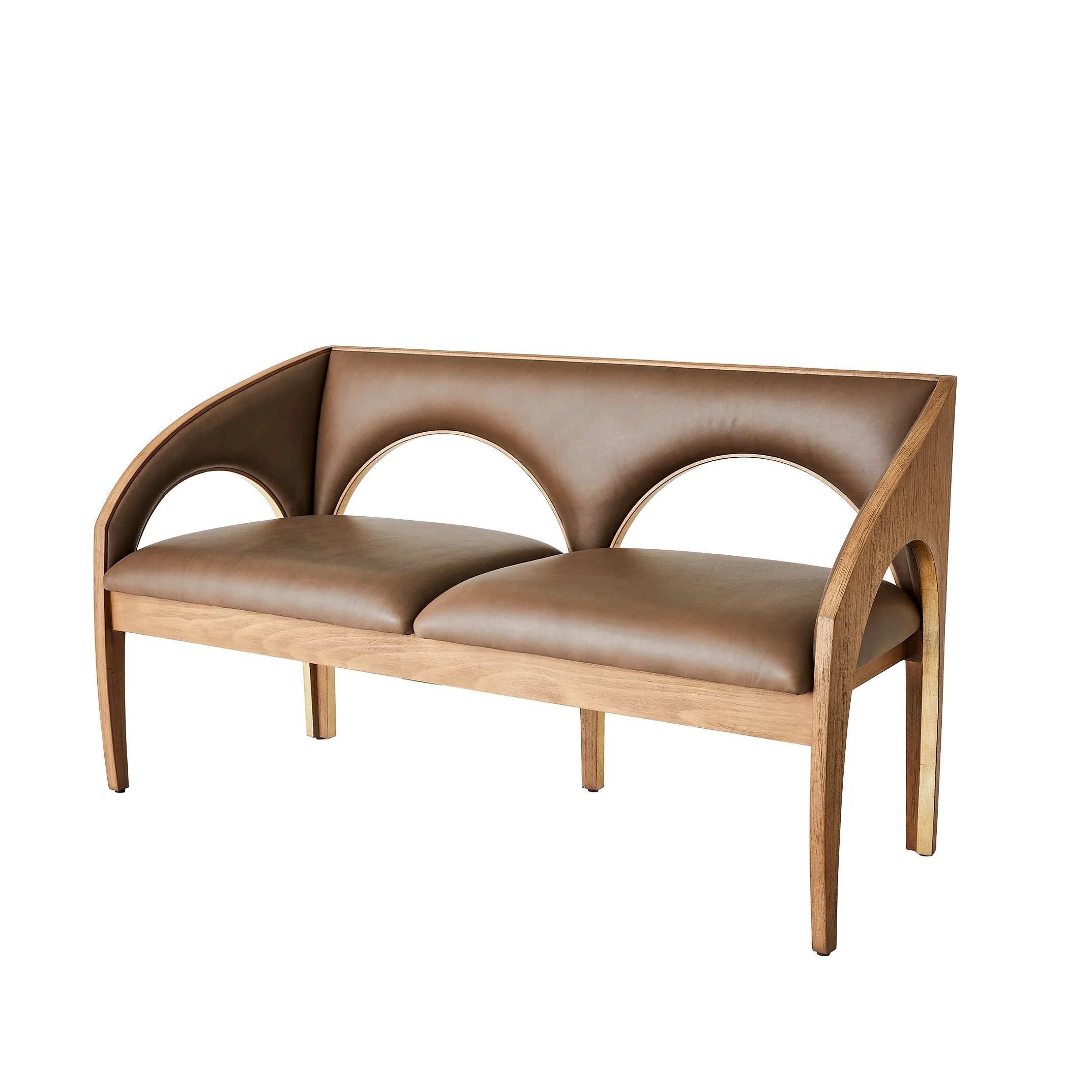 Global Views Arches Bench-Nutmeg/Champagne - Image 10