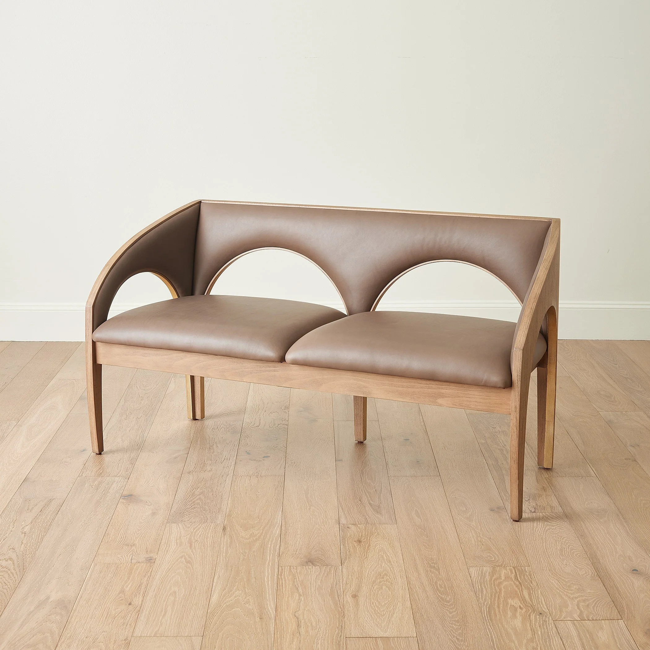 Global Views Arches Bench-Nutmeg/Champagne - Image 3