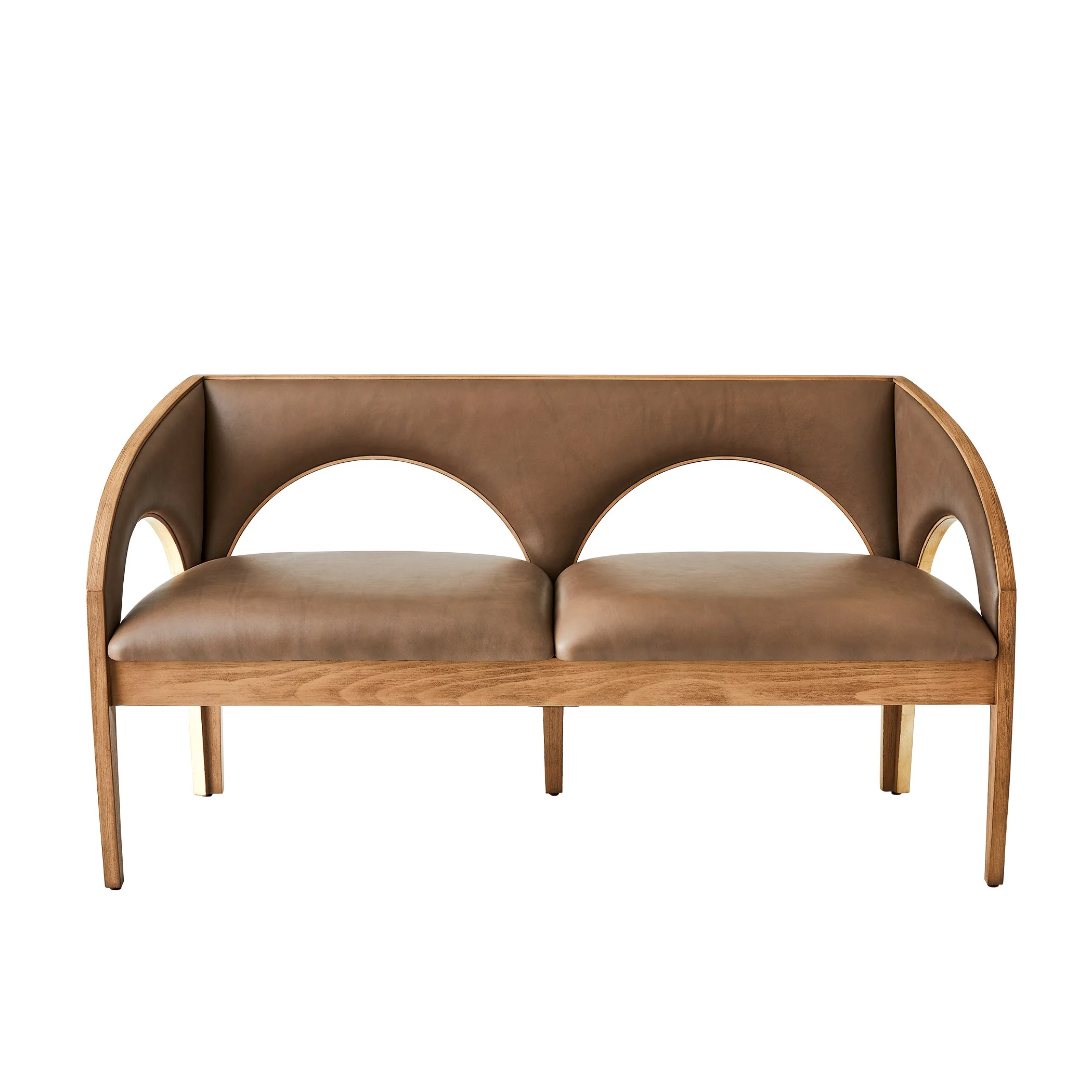 Global Views Arches Bench-Nutmeg/Champagne - Image 9