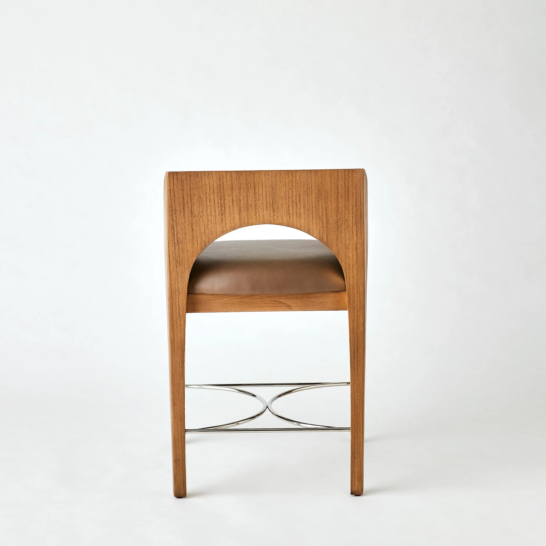 Global Views Arches Counter Stool-Nutmeg/Champagne - Image 3