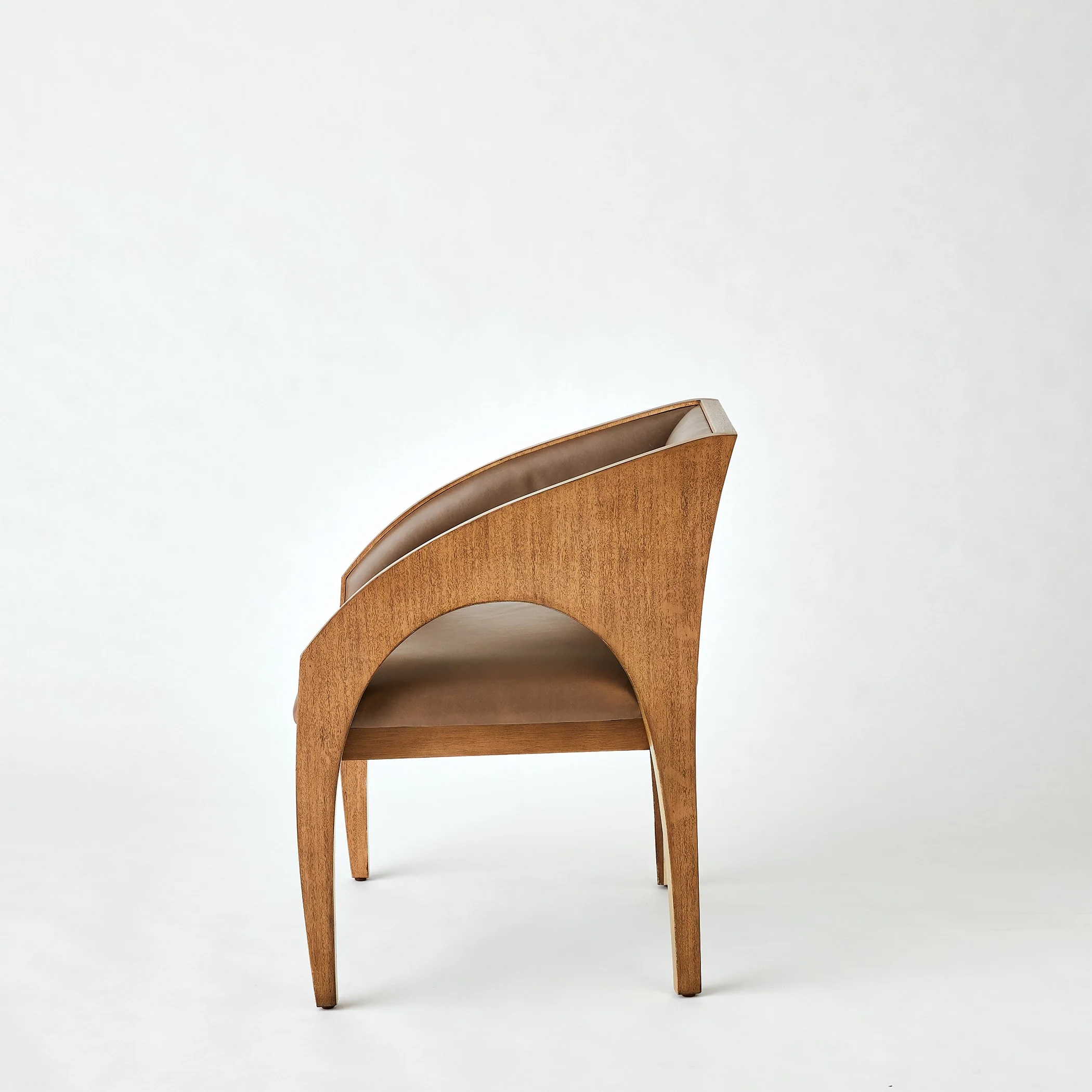 Global Views Arches Dining Chair-Nutmeg/Champagne - Image 3