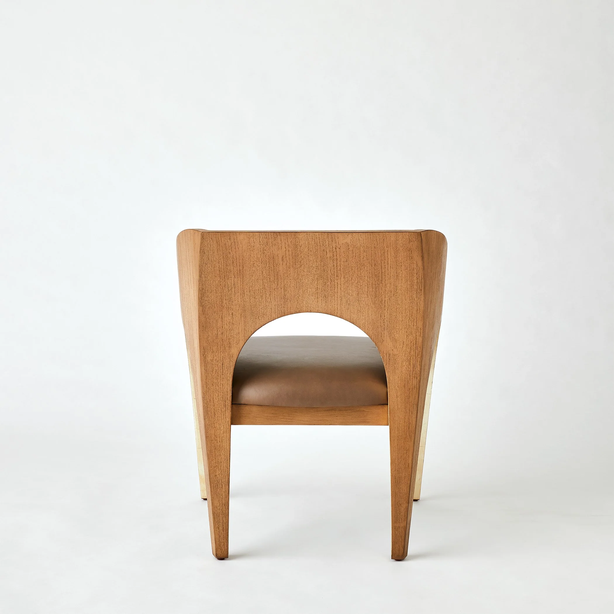 Global Views Arches Occasional Chair-Nutmeg/Champagne - Image 4