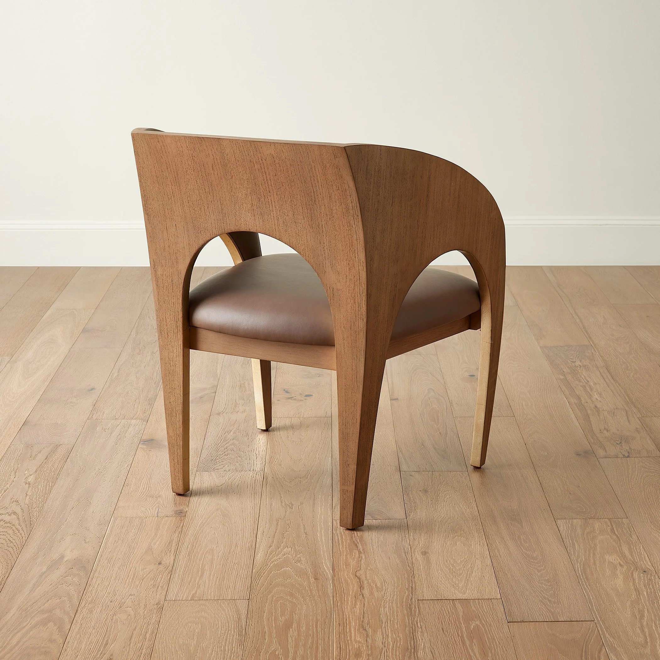 Global Views Arches Occasional Chair-Nutmeg/Champagne - Image 5
