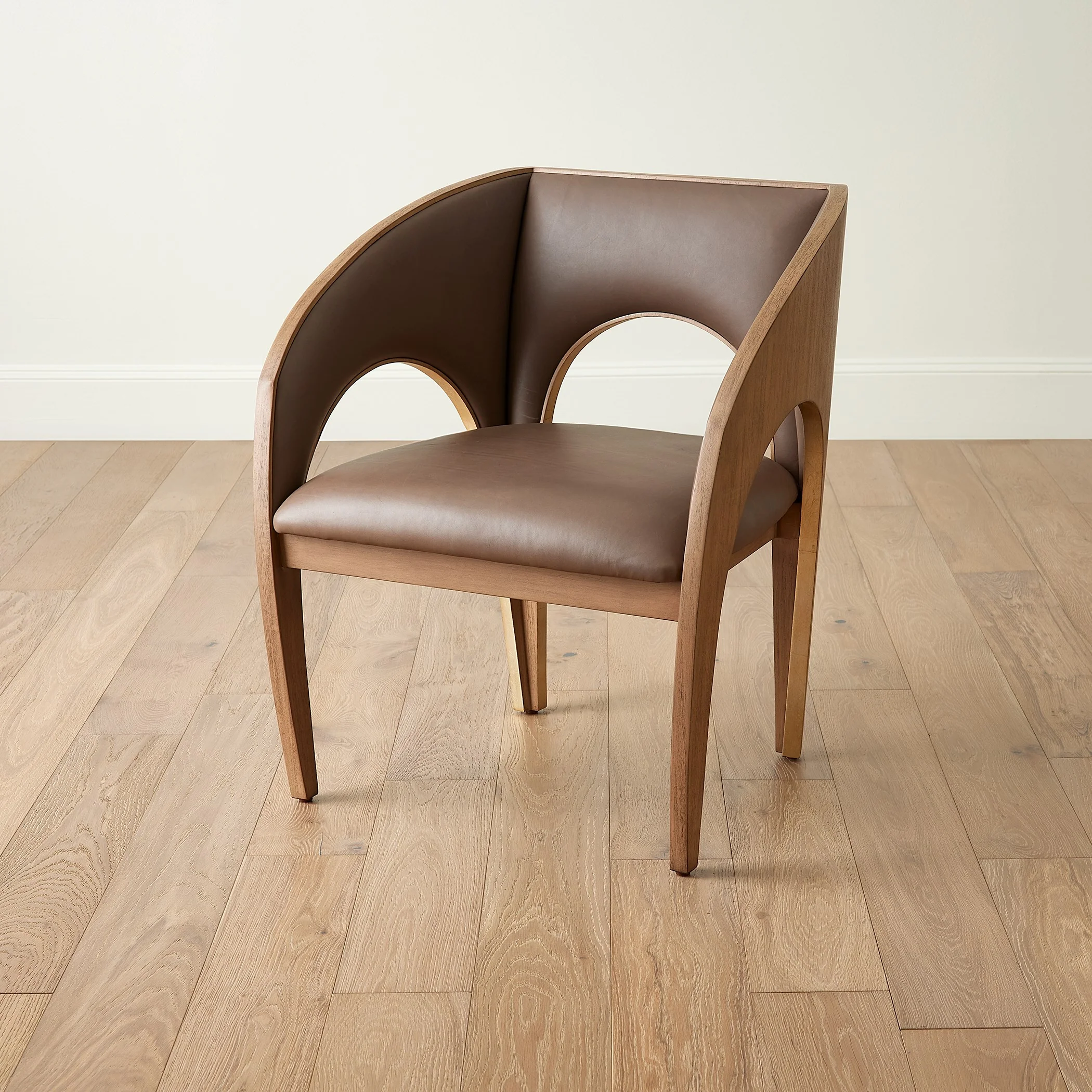 Global Views Arches Occasional Chair-Nutmeg/Champagne - Image 6