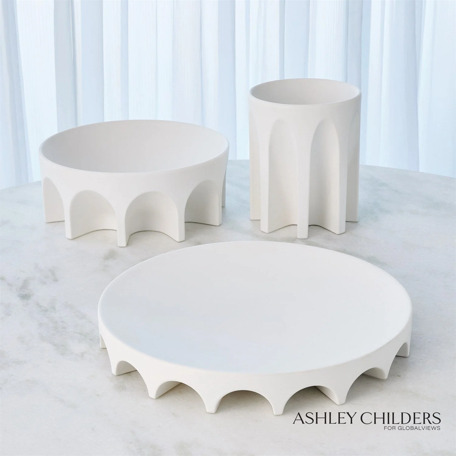 Global Views Arches Tall Bowl by Ashley Childers - Image 8