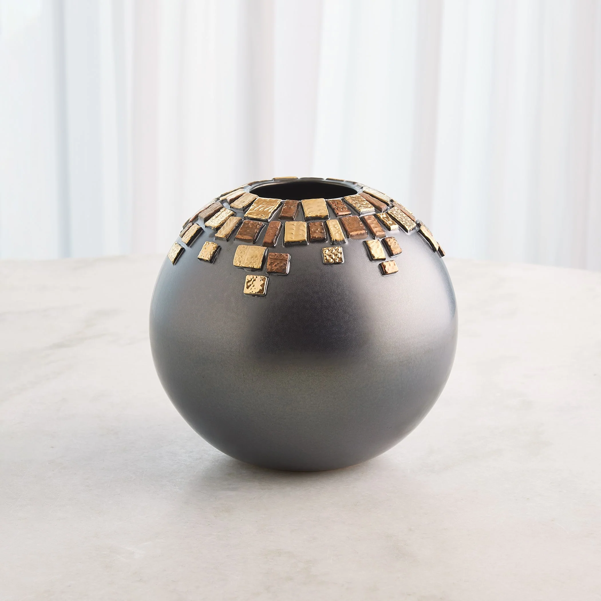 Global Views Array Vase-Black Reactive-Lg - Image 2