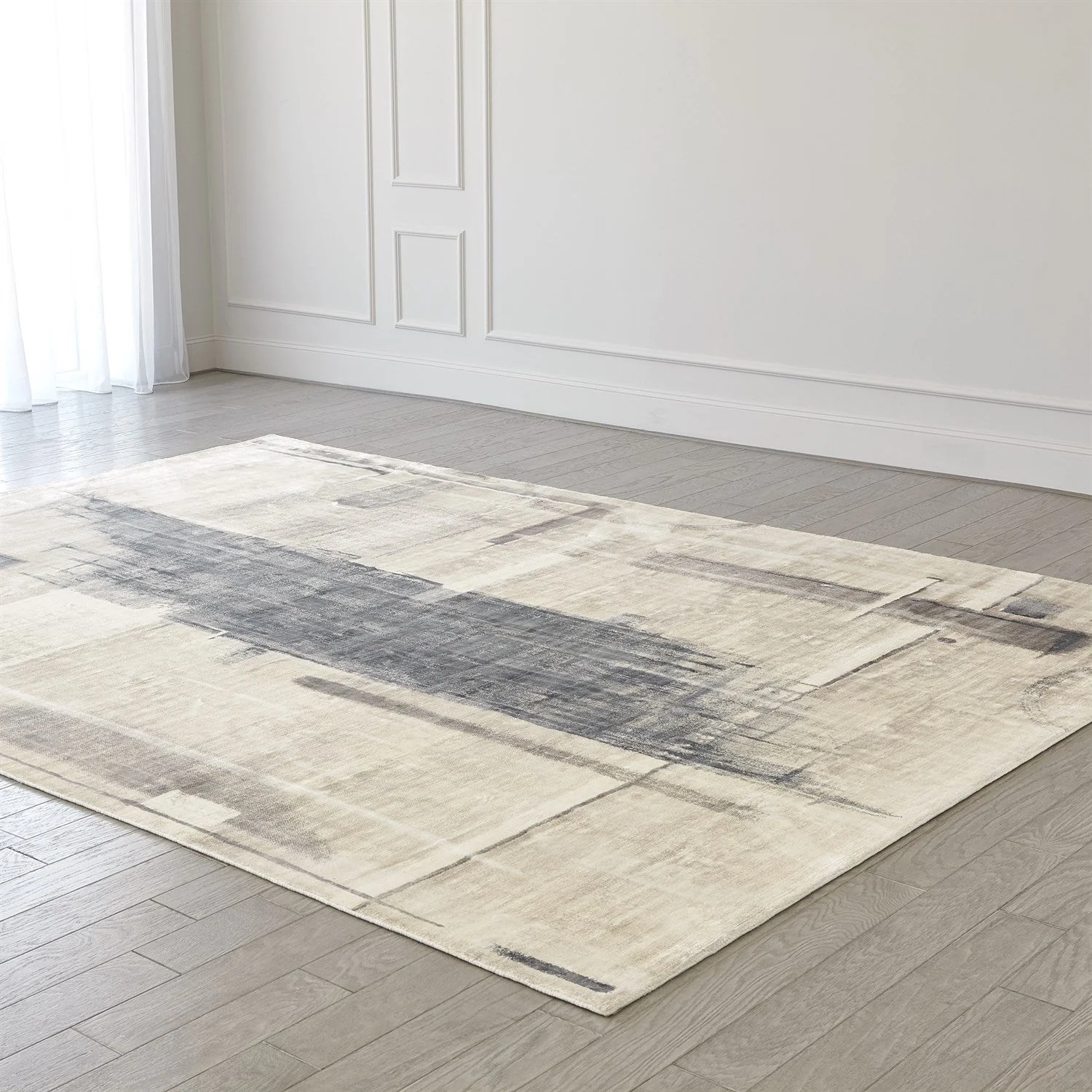 Global Views Art Rug - Grey - Image 2