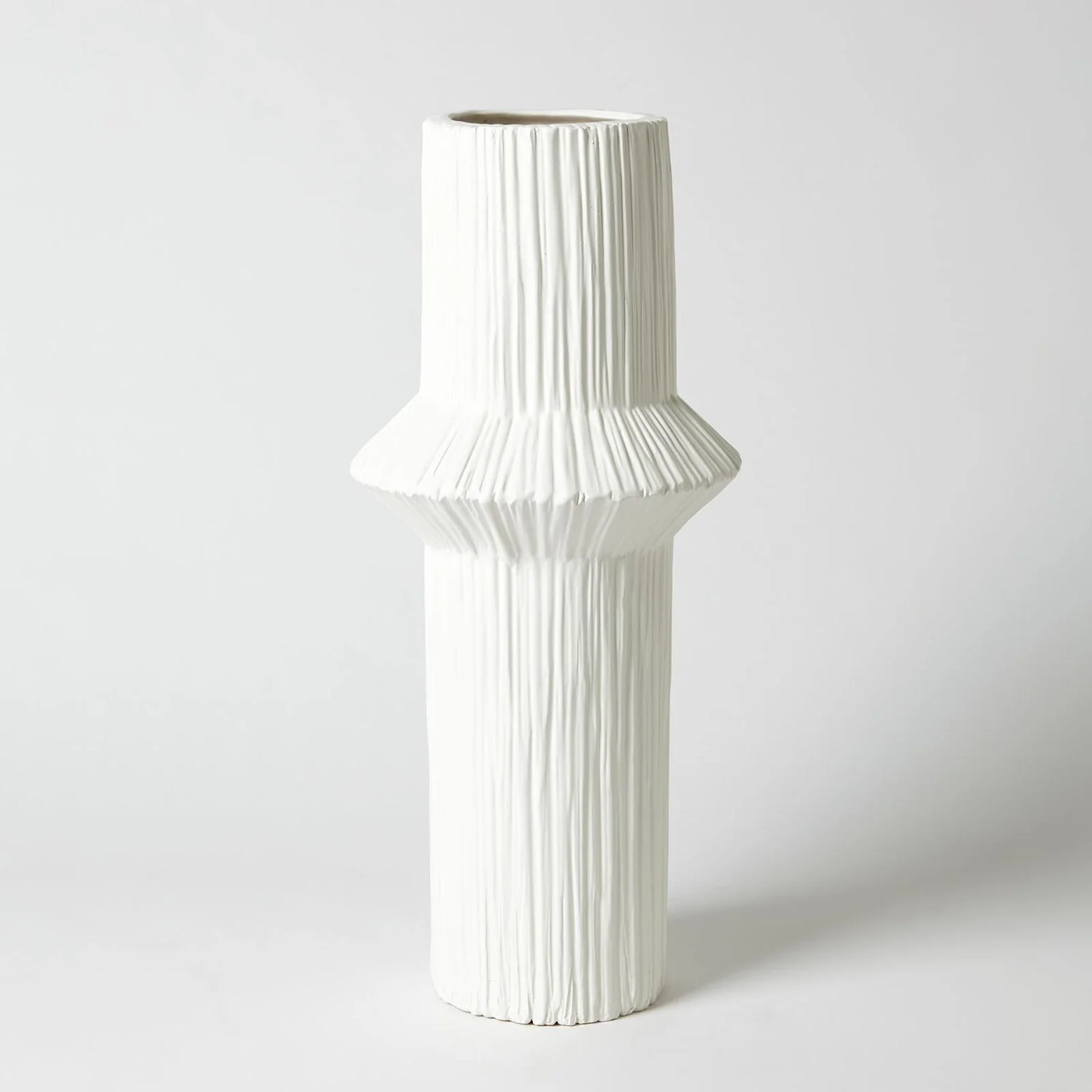 Global Views Ascending Ring Vase-Matte White - Image 3