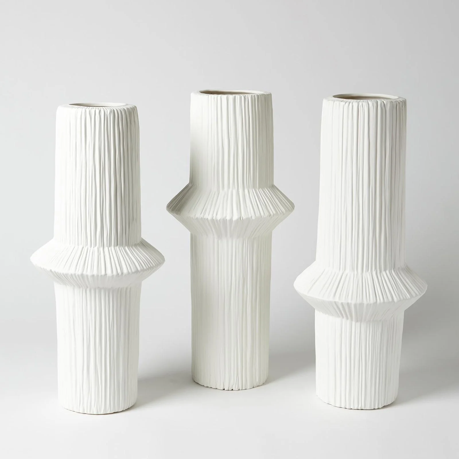 Global Views Ascending Ring Vase-Matte White - Image 4