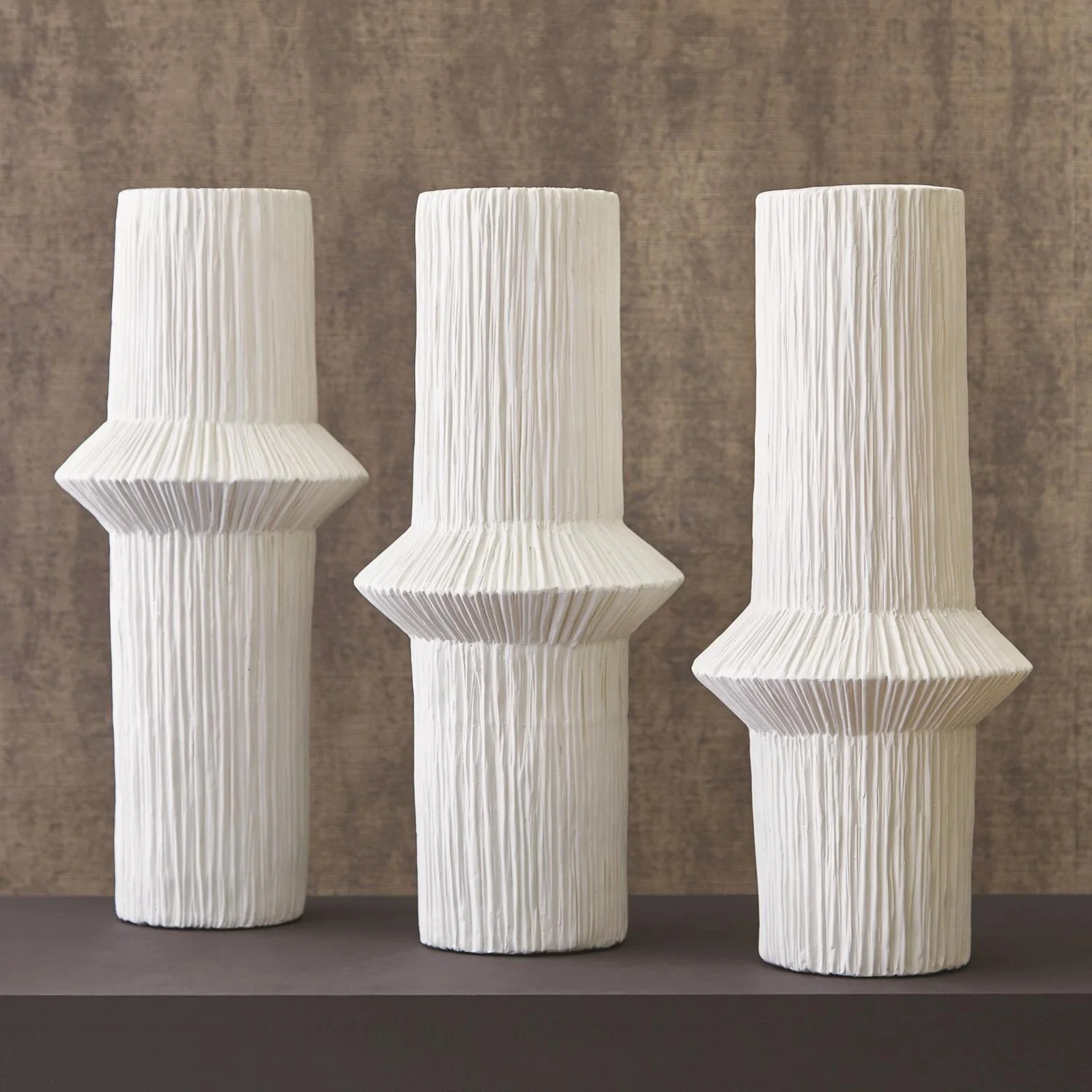 Global Views Ascending Ring Vase-Matte White - Image 5