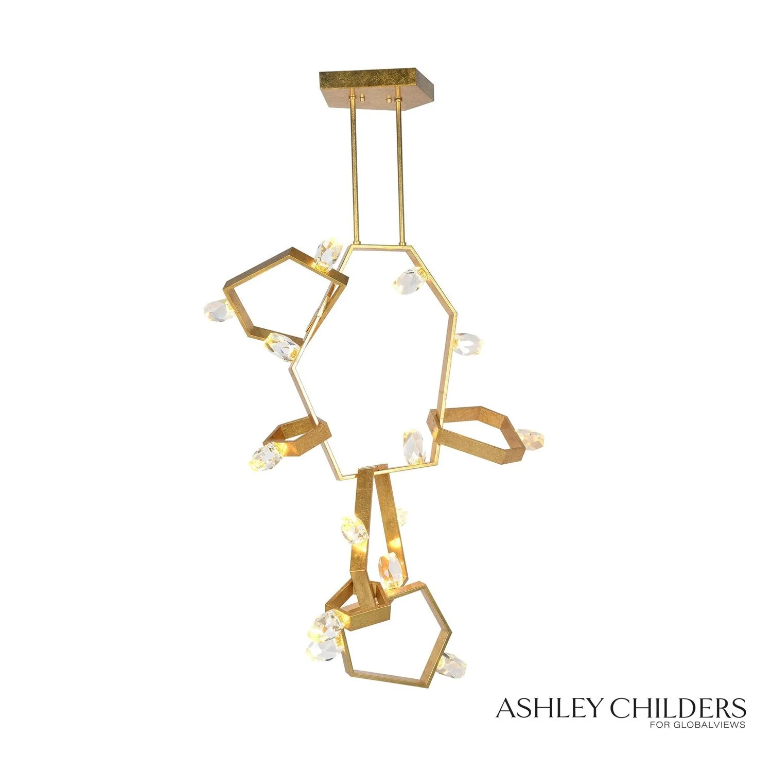 Global Views Ashton Chandelier by Ashley Childers - Image 6
